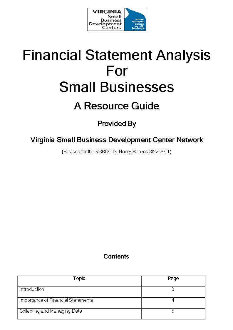 Kostenloses Comparative Financial Statement Analysis For Financial Statement Template For Small Business
