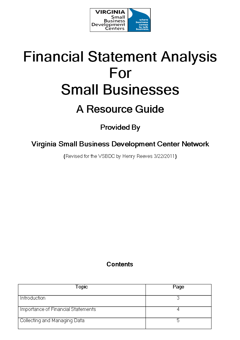 Comparative Financial Statement Analysis 模板