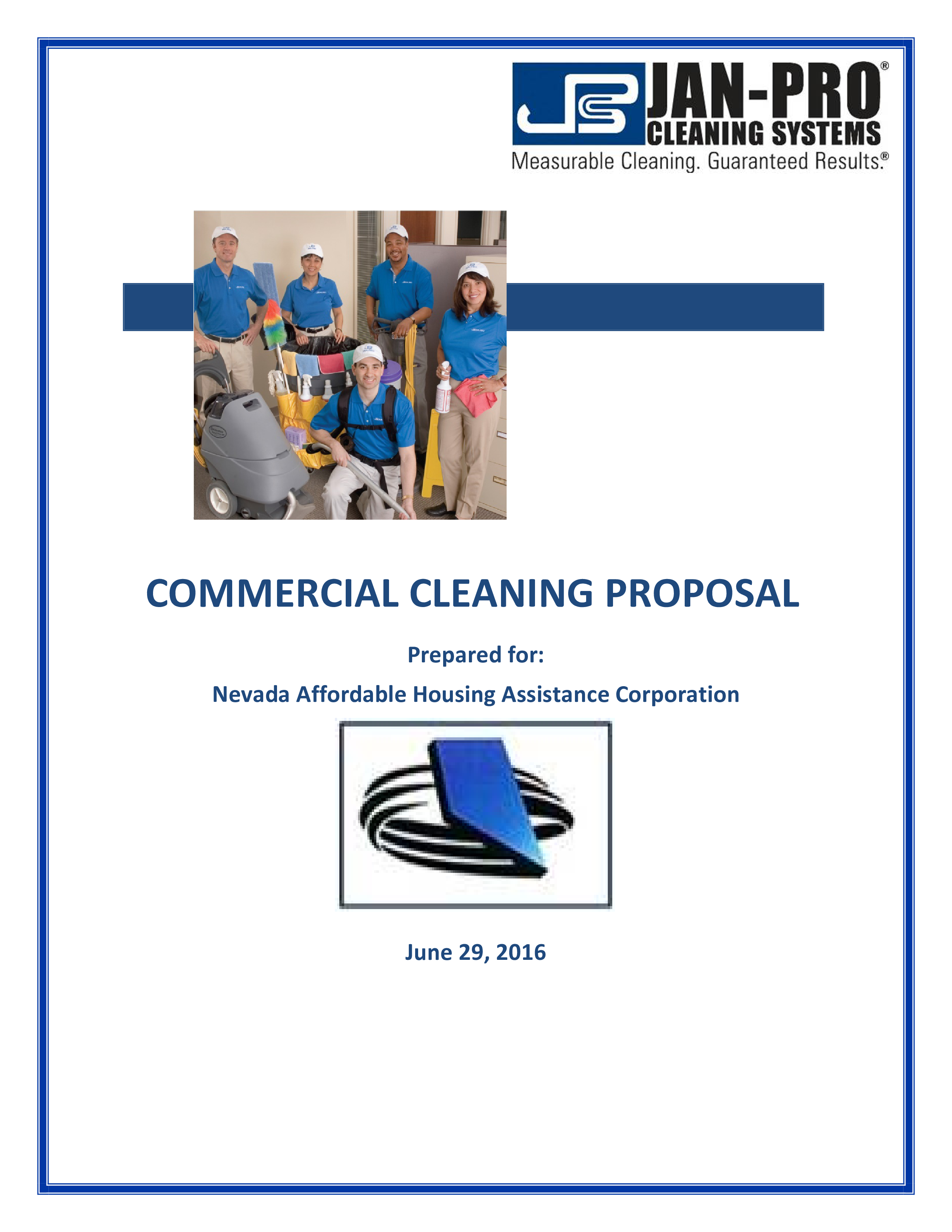 免费Commercial Cleaning Service Proposal  样本文件在 Pertaining To Janitorial Proposal Template