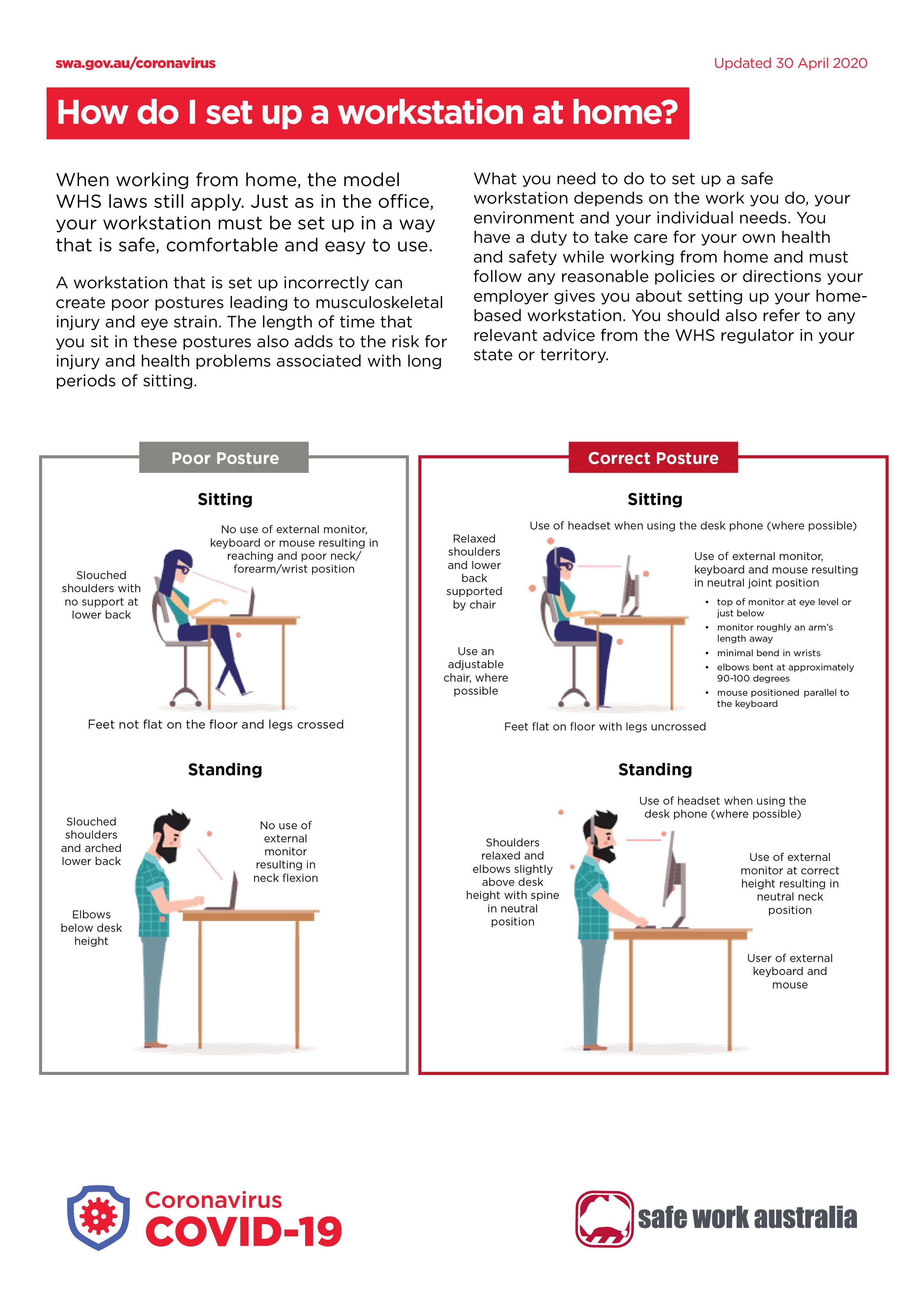 working from home workstation tutorial template