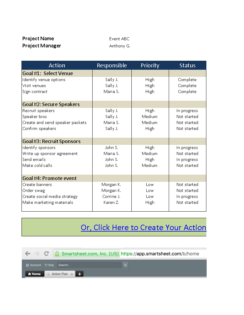 monthly sales action plan Hauptschablonenbild