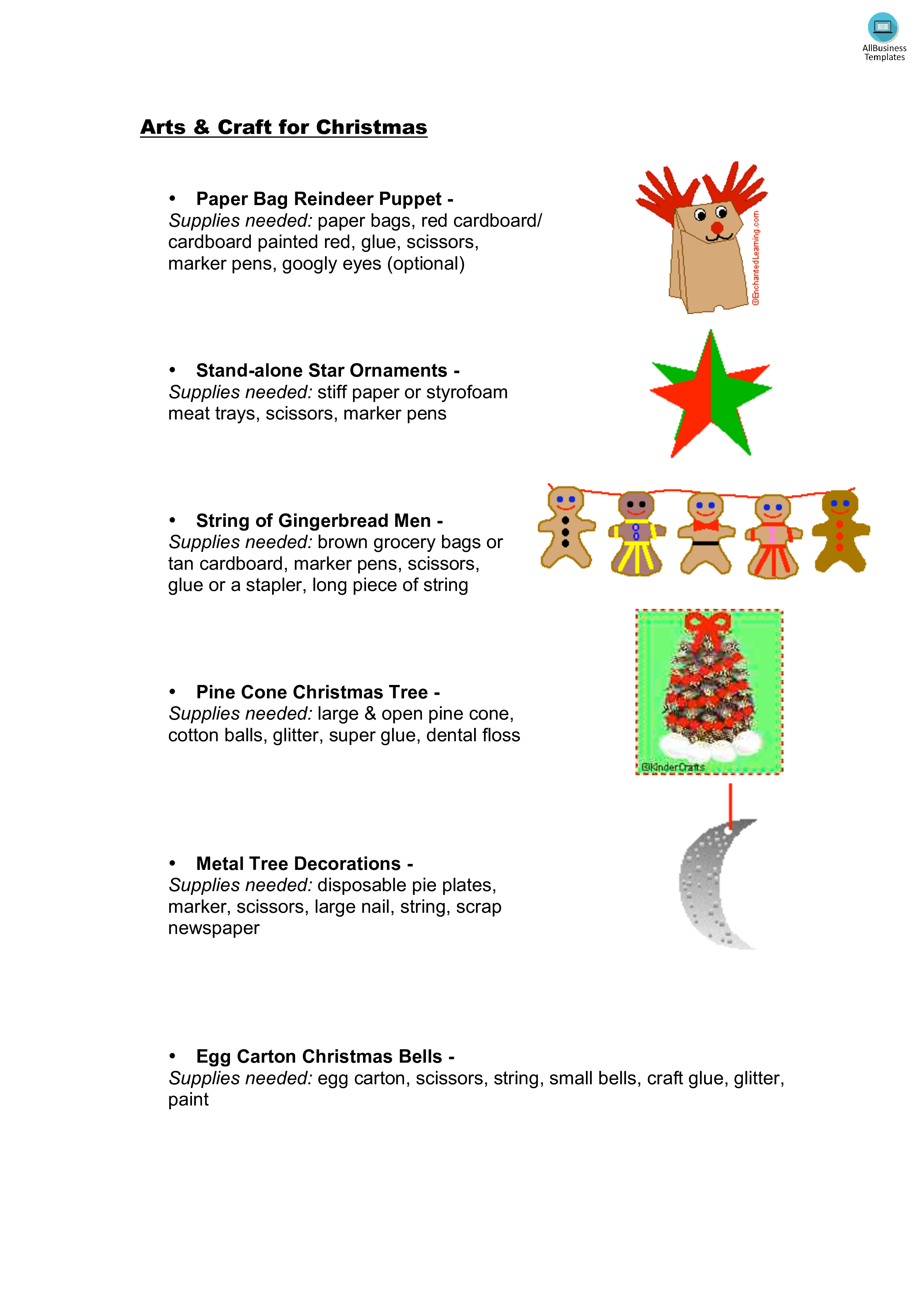 christmas tree craft template