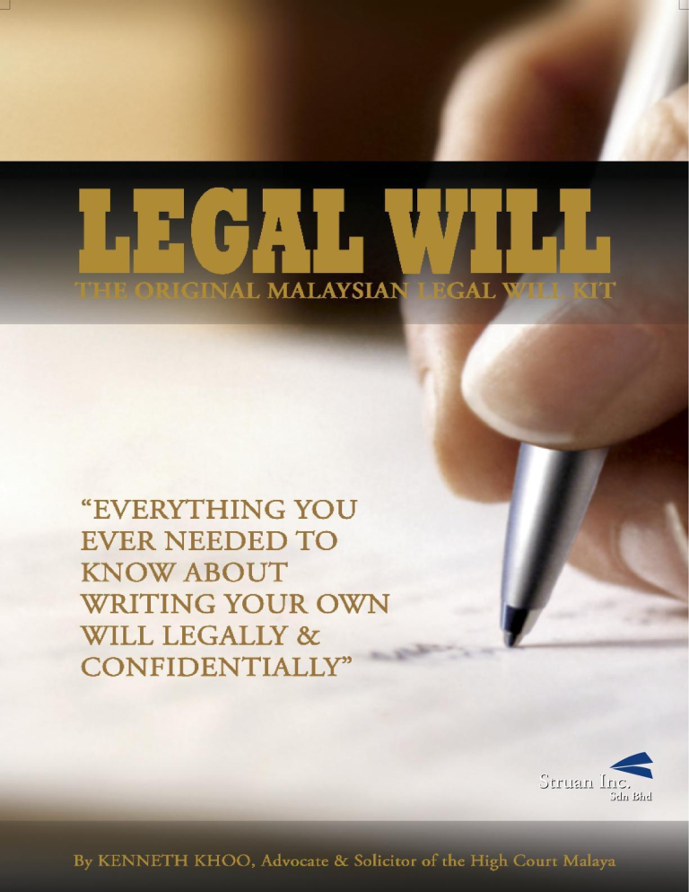 legal will form template