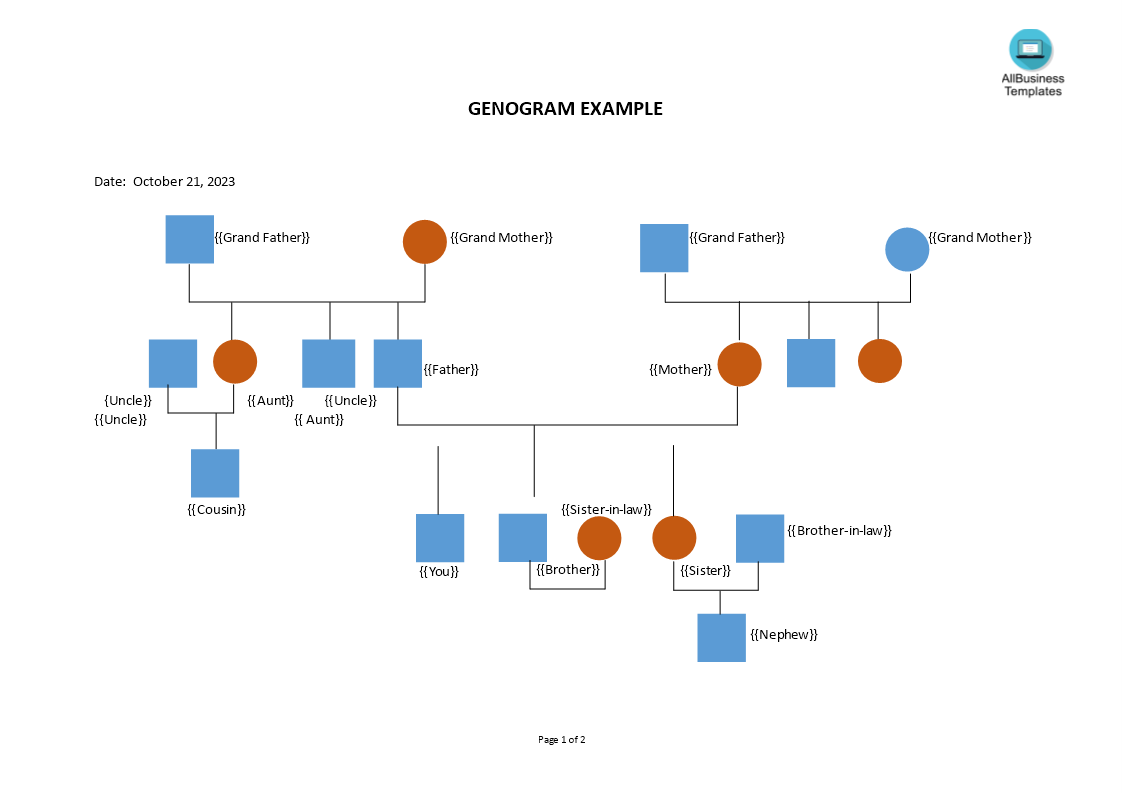 Genogram Example 模板
