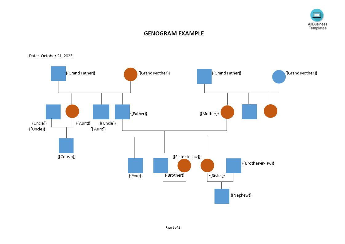 genogram example plantilla imagen principal