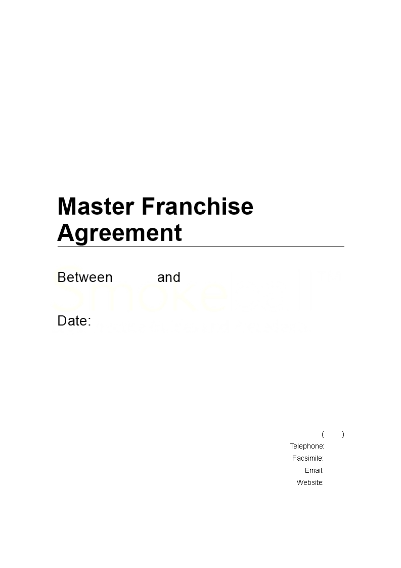 Master Franchise Agreement  Templates at allbusinesstemplates.com Pertaining To master franchise agreement template