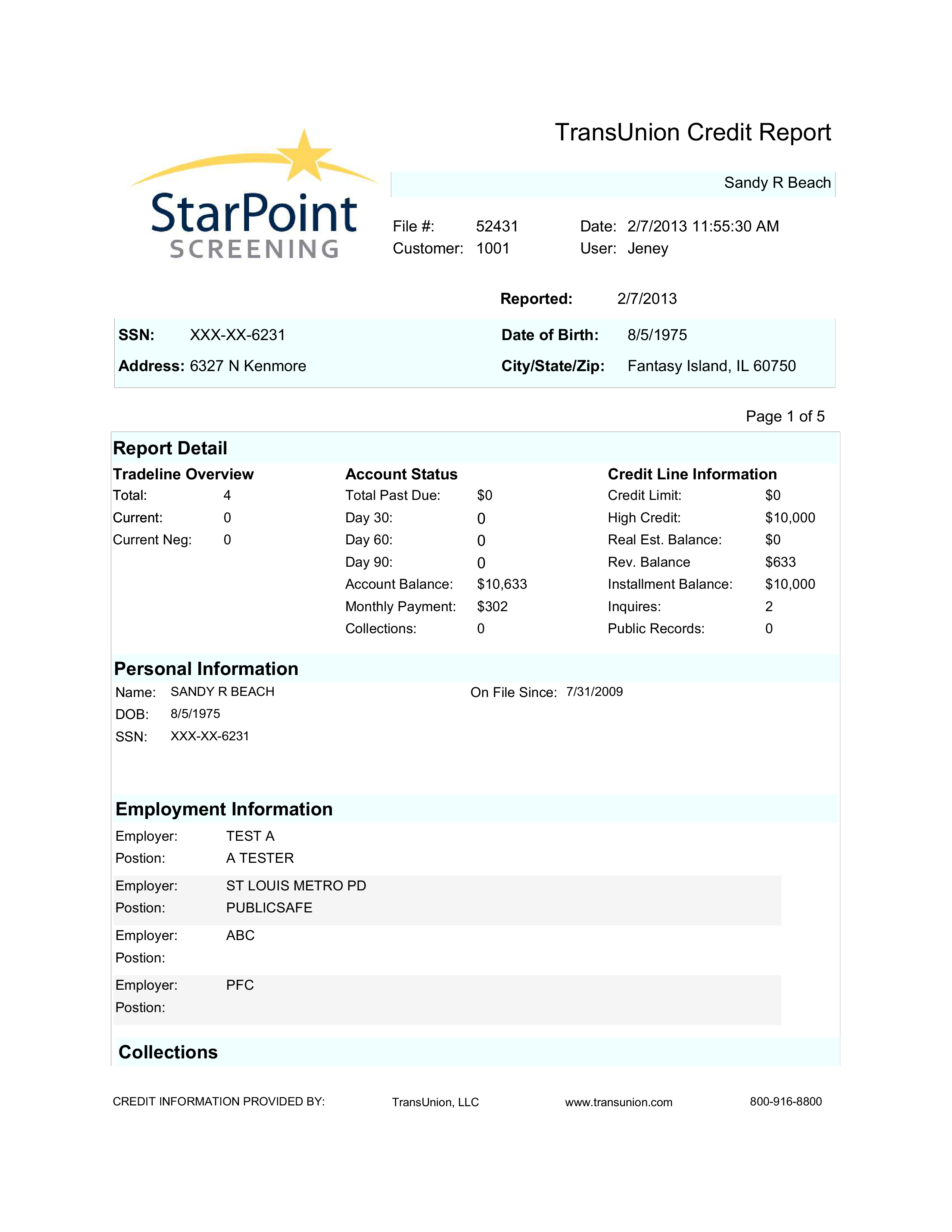 transunion credit report plantilla imagen principal