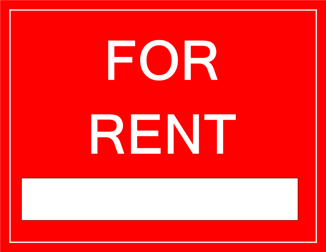 real estate for rent sign template voorbeeld afbeelding 