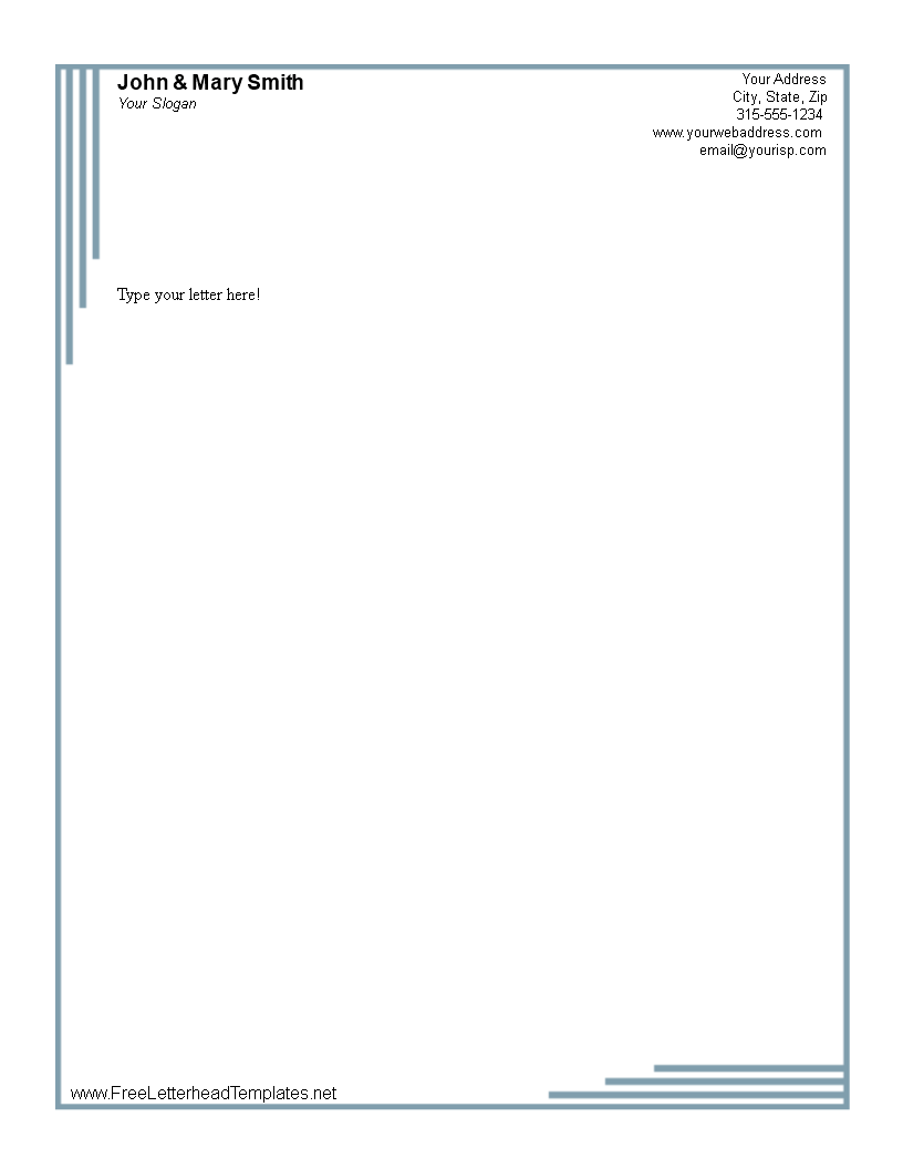 business letterhead formal template