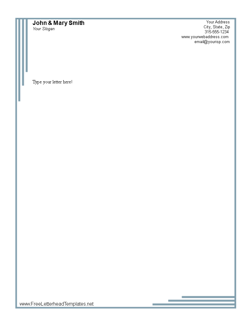 business letterhead formal modèles