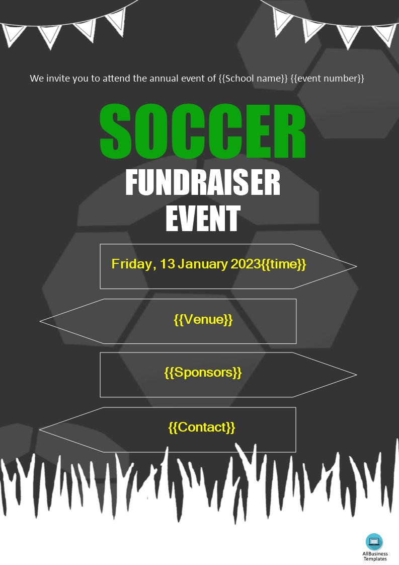 soccer fundraising poster plantilla imagen principal