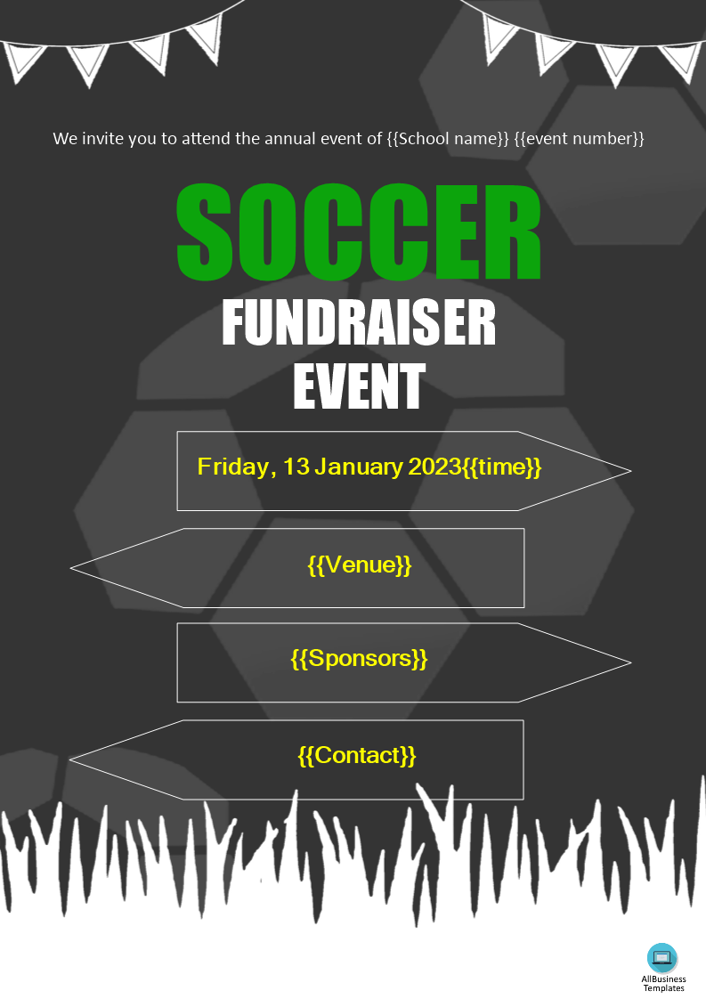 soccer fundraising poster modèles