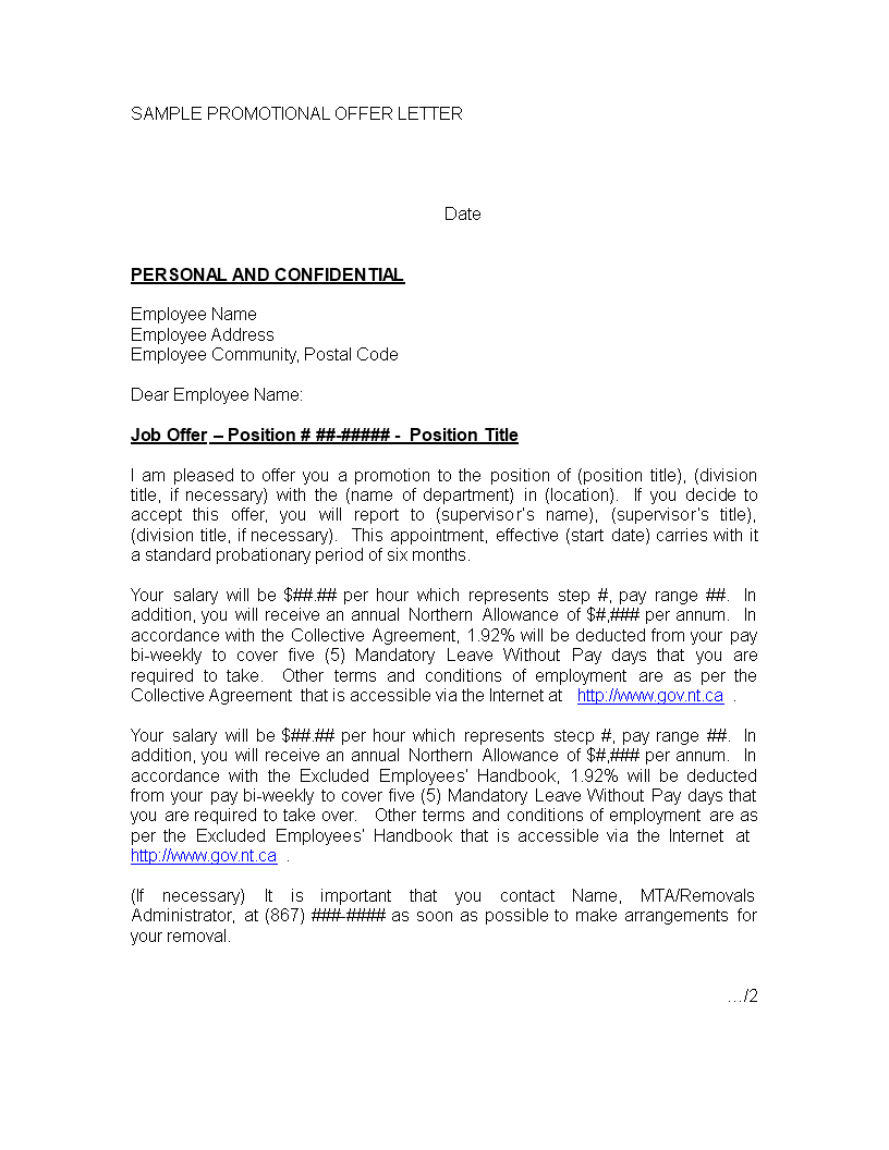 congratulations letter on promotion template