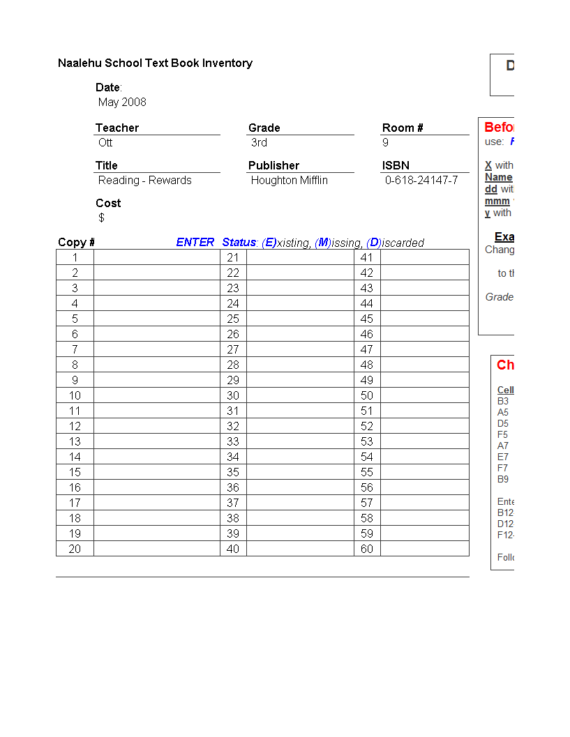Book Inventory Templates At Allbusinesstemplates