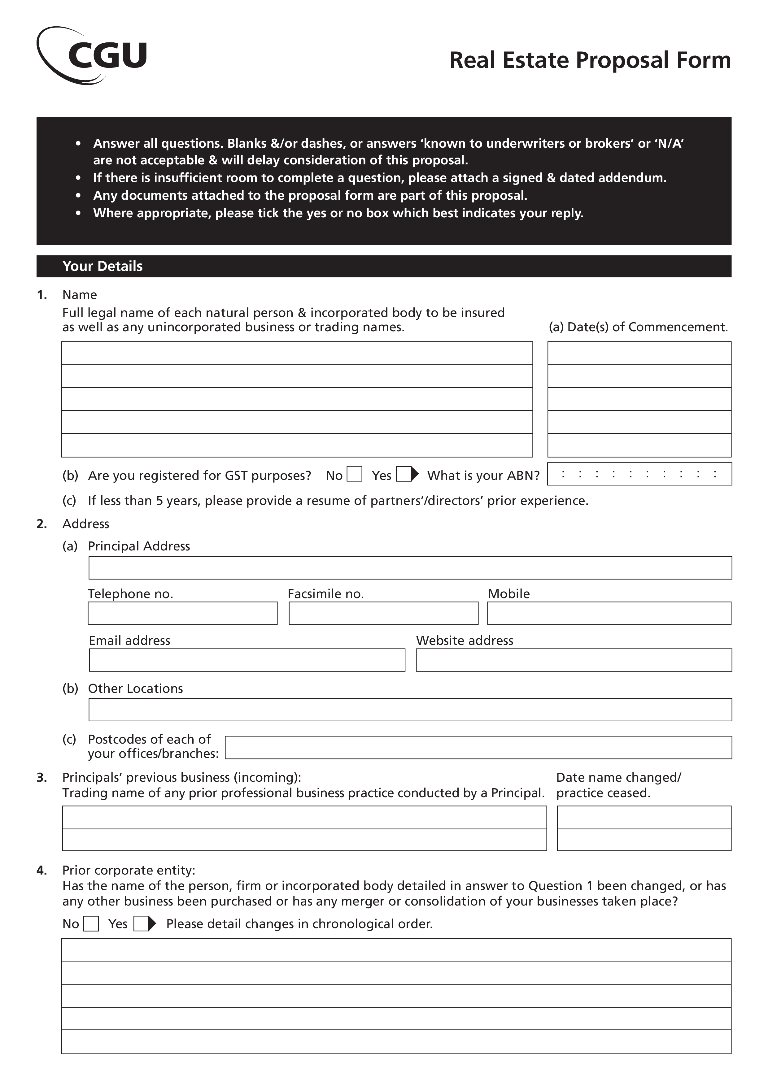 Kostenloses Real Estate Proposal Form With Real Estate Proposal Template Kostenloses Real Estate Proposal Form With Real Estate Proposal Template