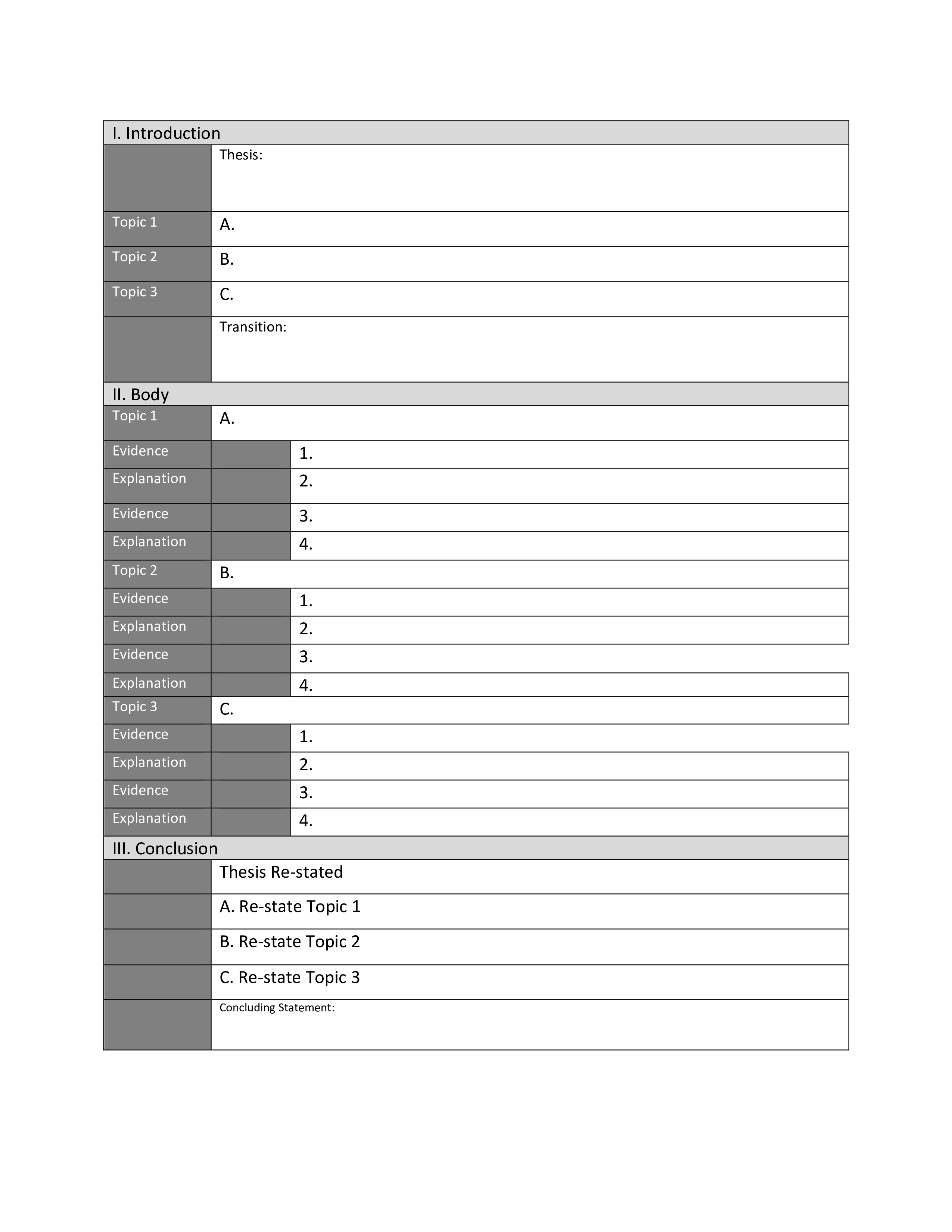 Argumentative Essay Outline Blank main image