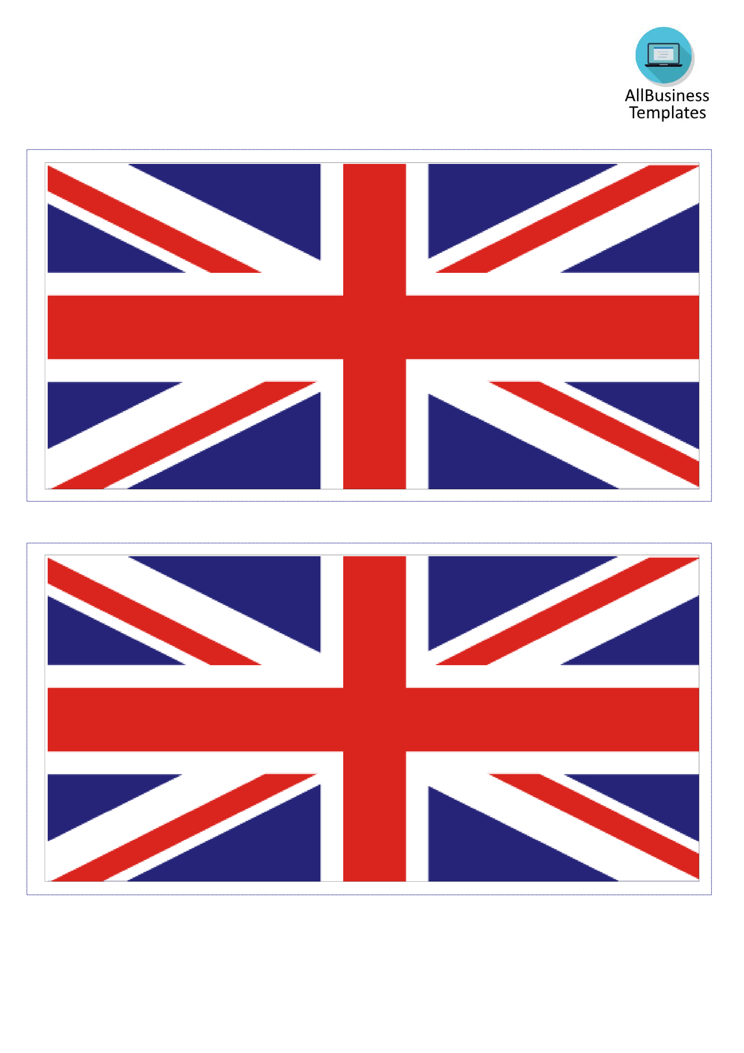 united kingdom flag template