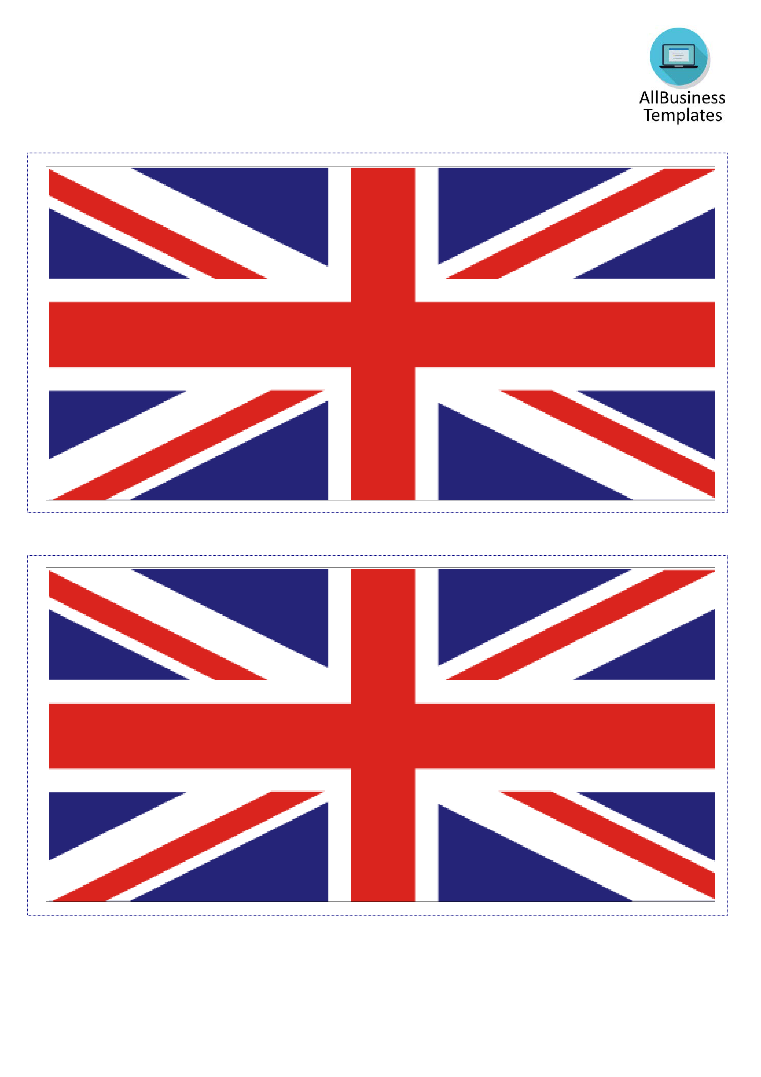 united kingdom flag template