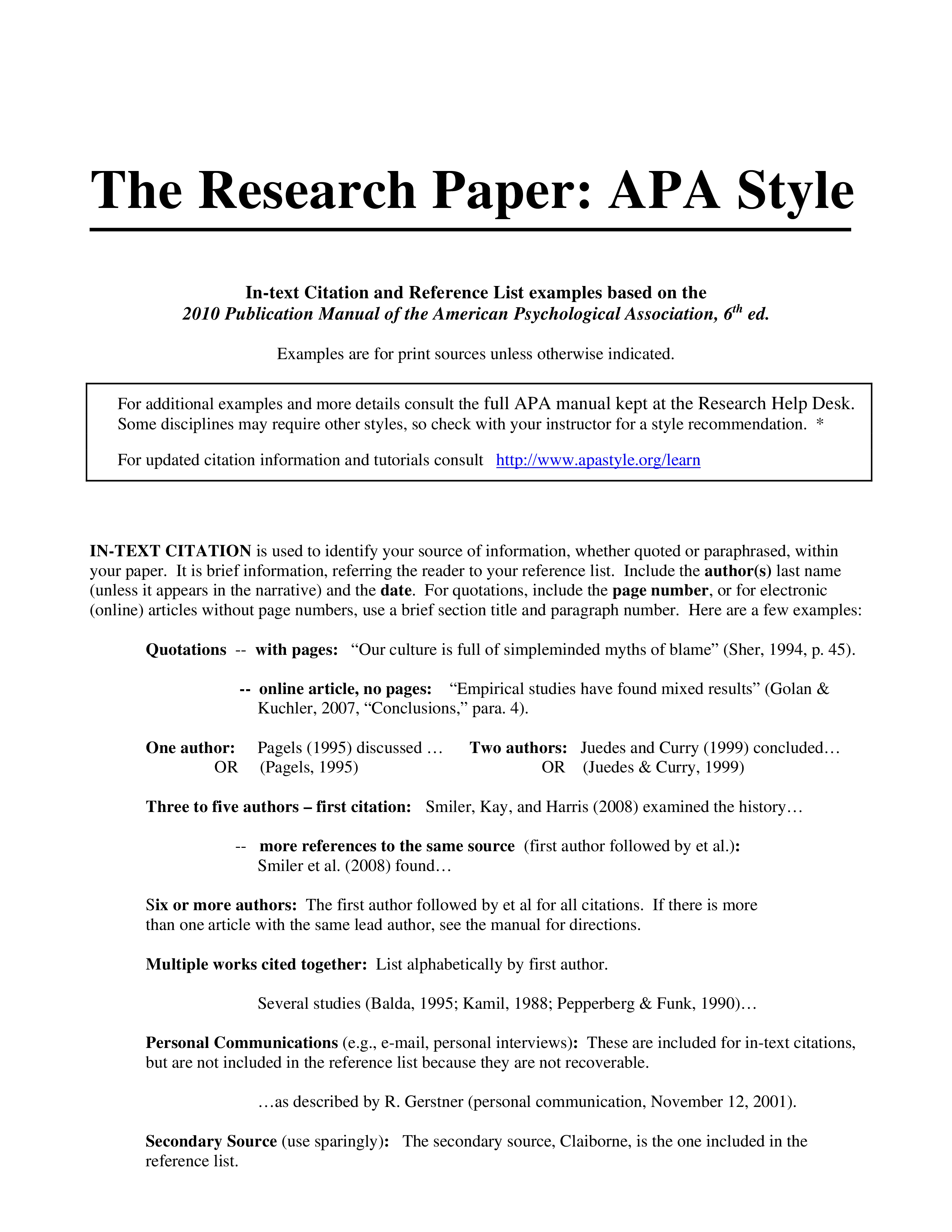 what is the importance of apa format in quantitative research