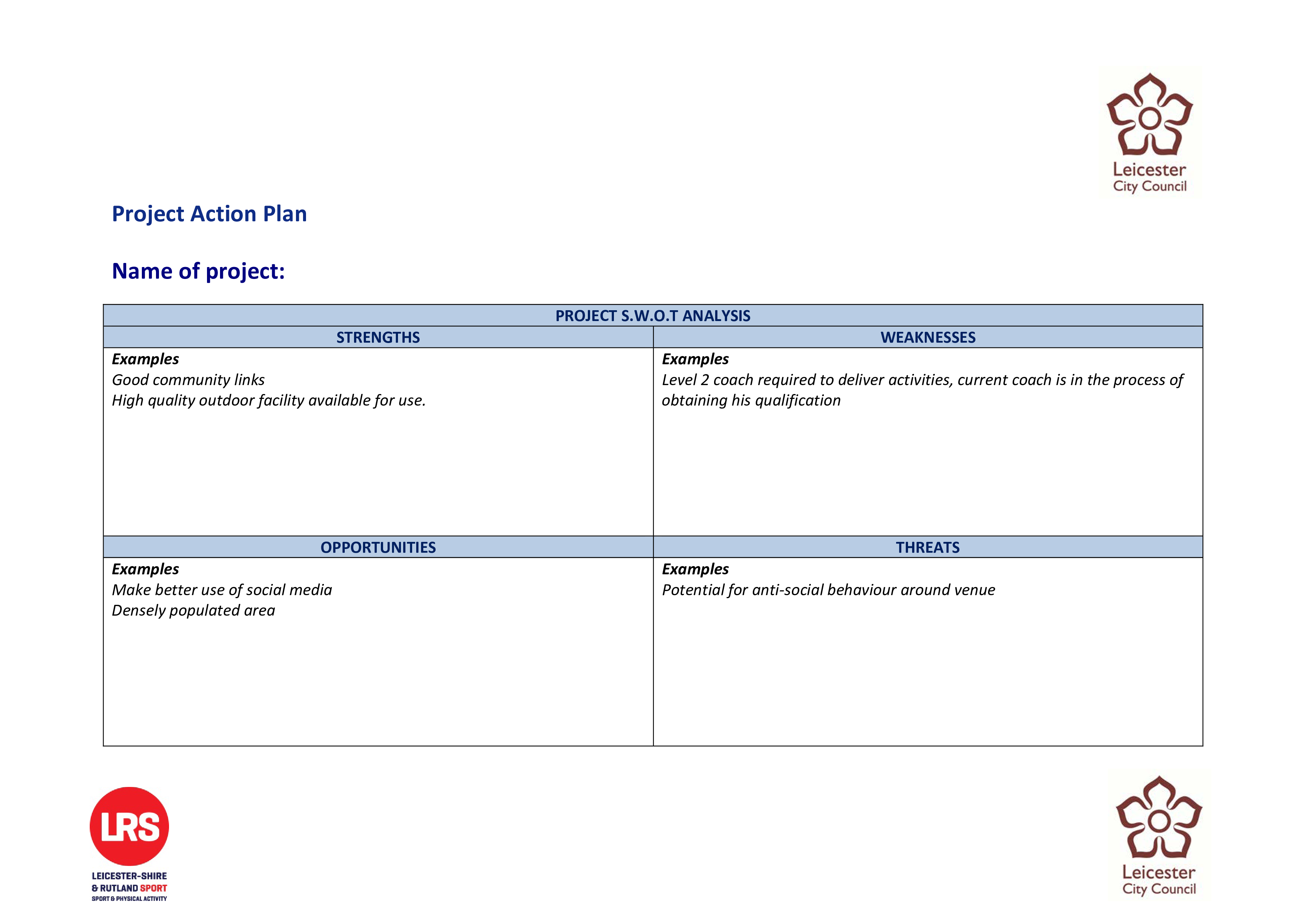 action plan modèles