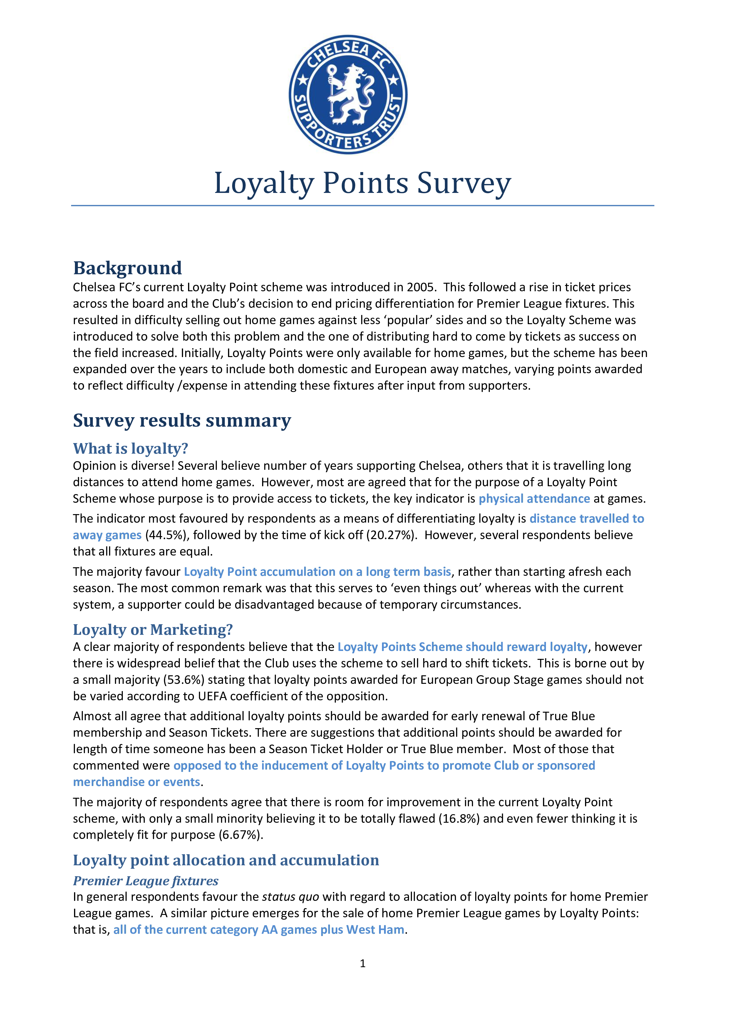 Loyalty Points Survey 模板
