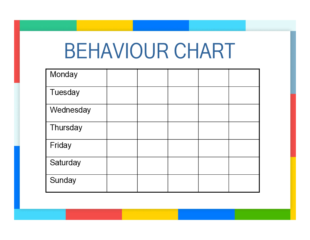 behaviour chart kids plantilla imagen principal