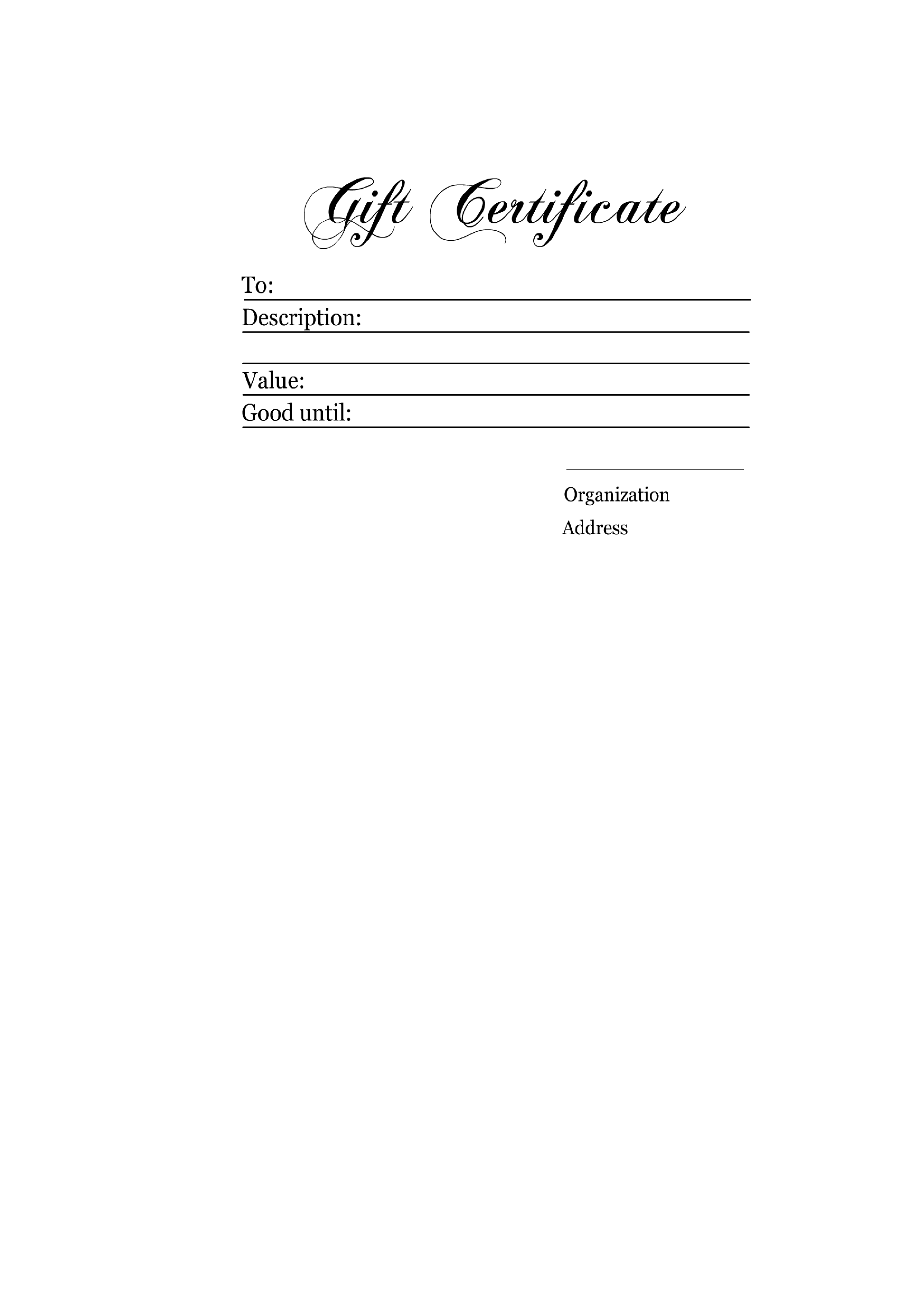 Authentic Gift Certificate main image
