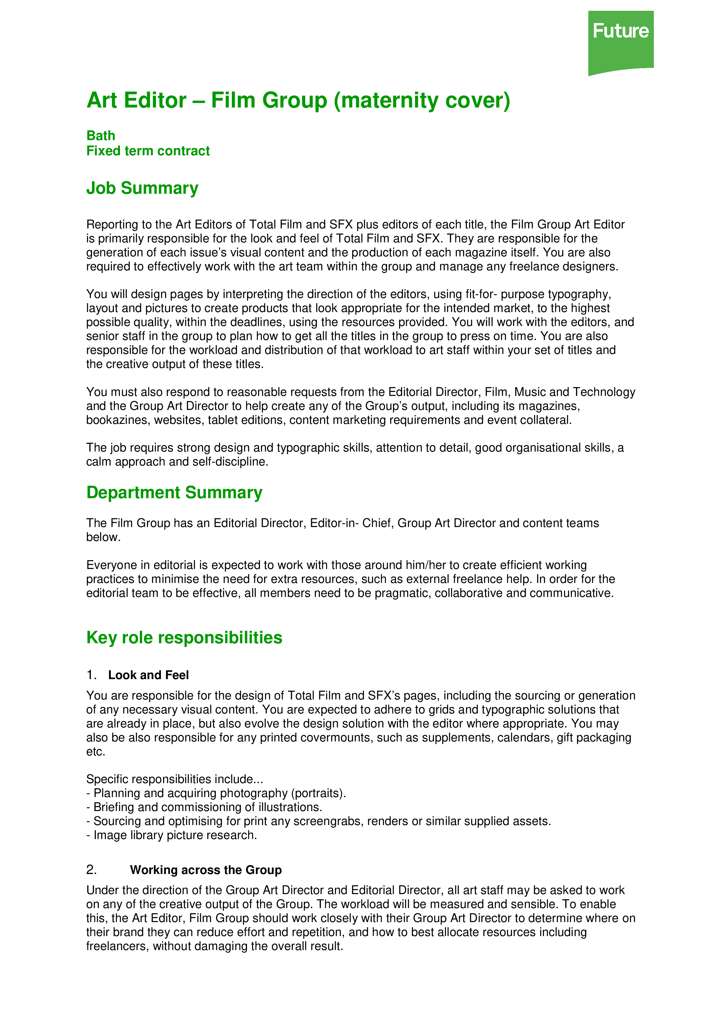 film editor job description template