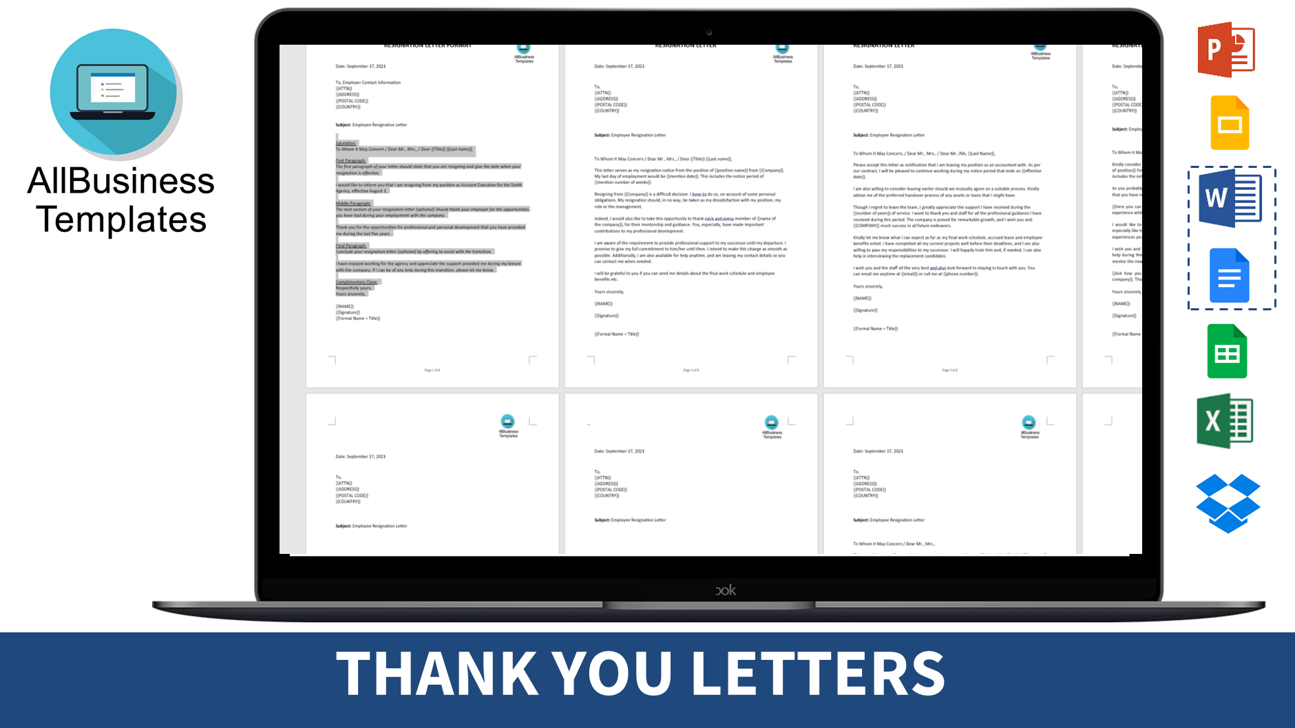 thank you note to employee template