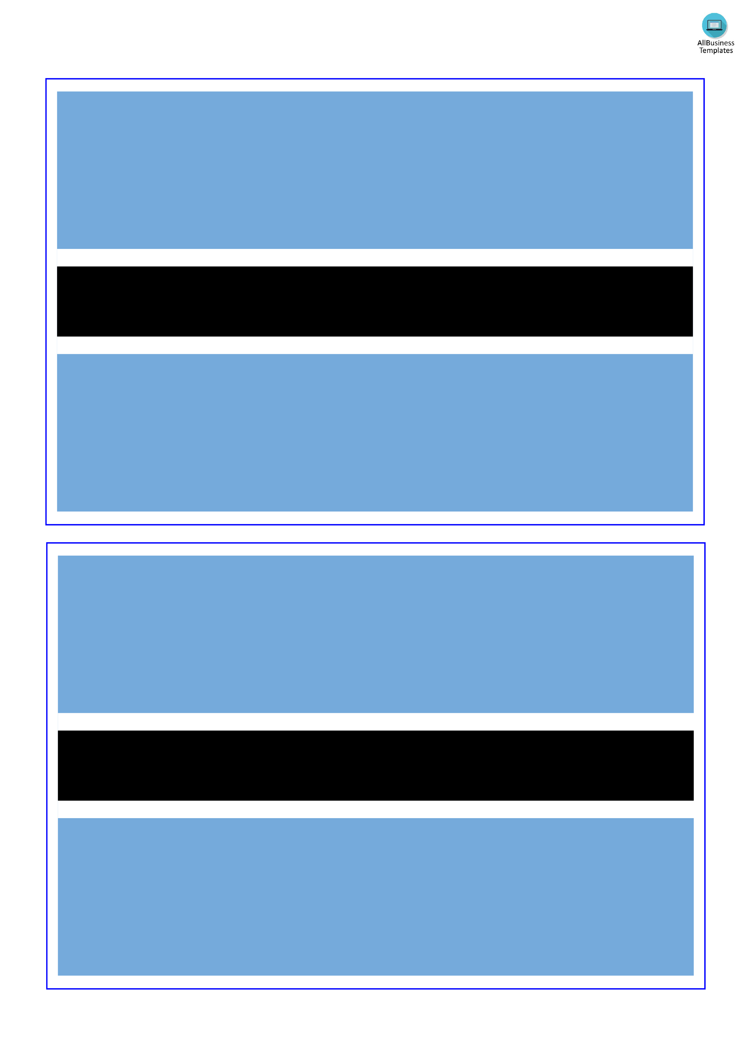 botswana flag template