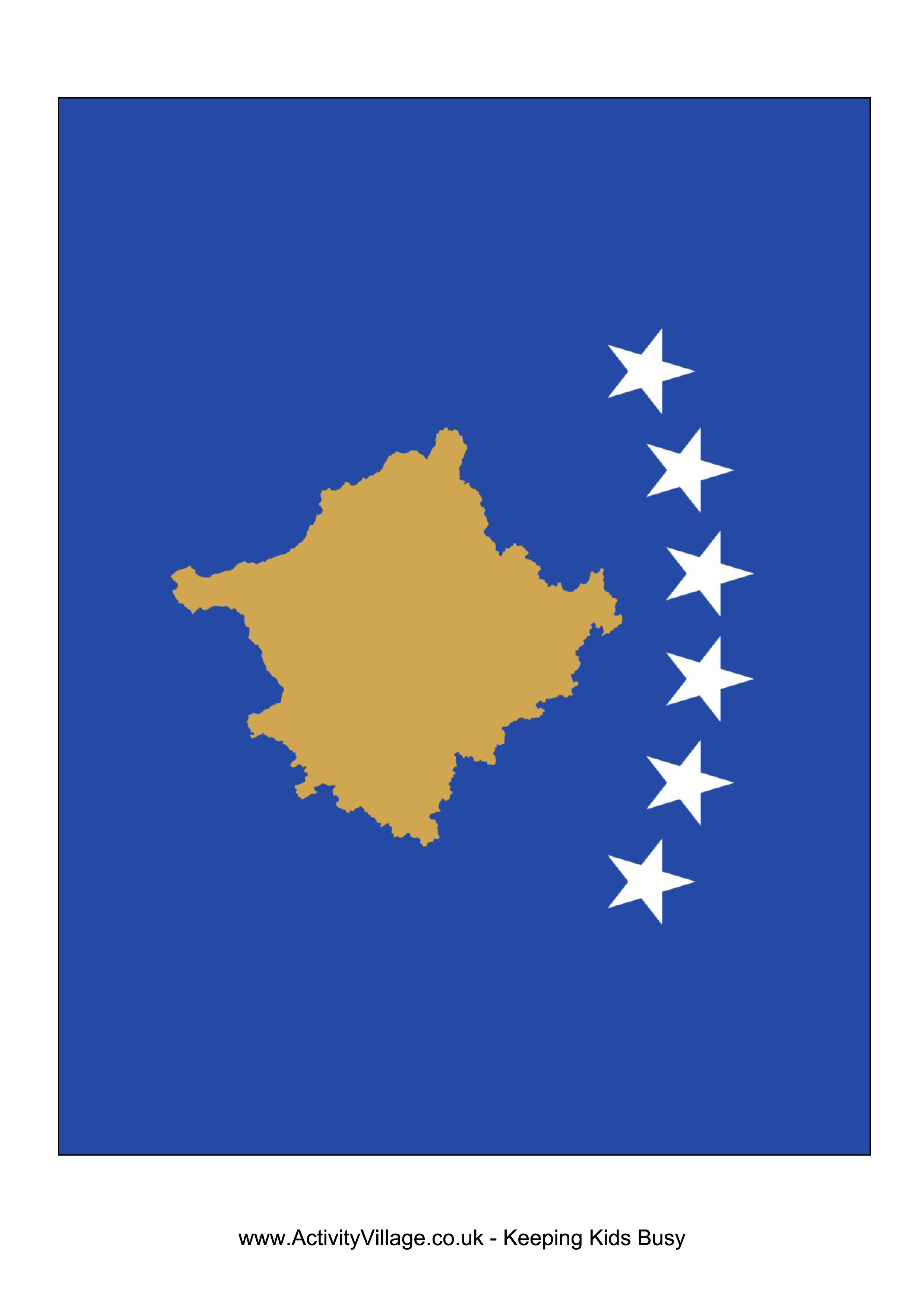 Kosovo Flag 模板