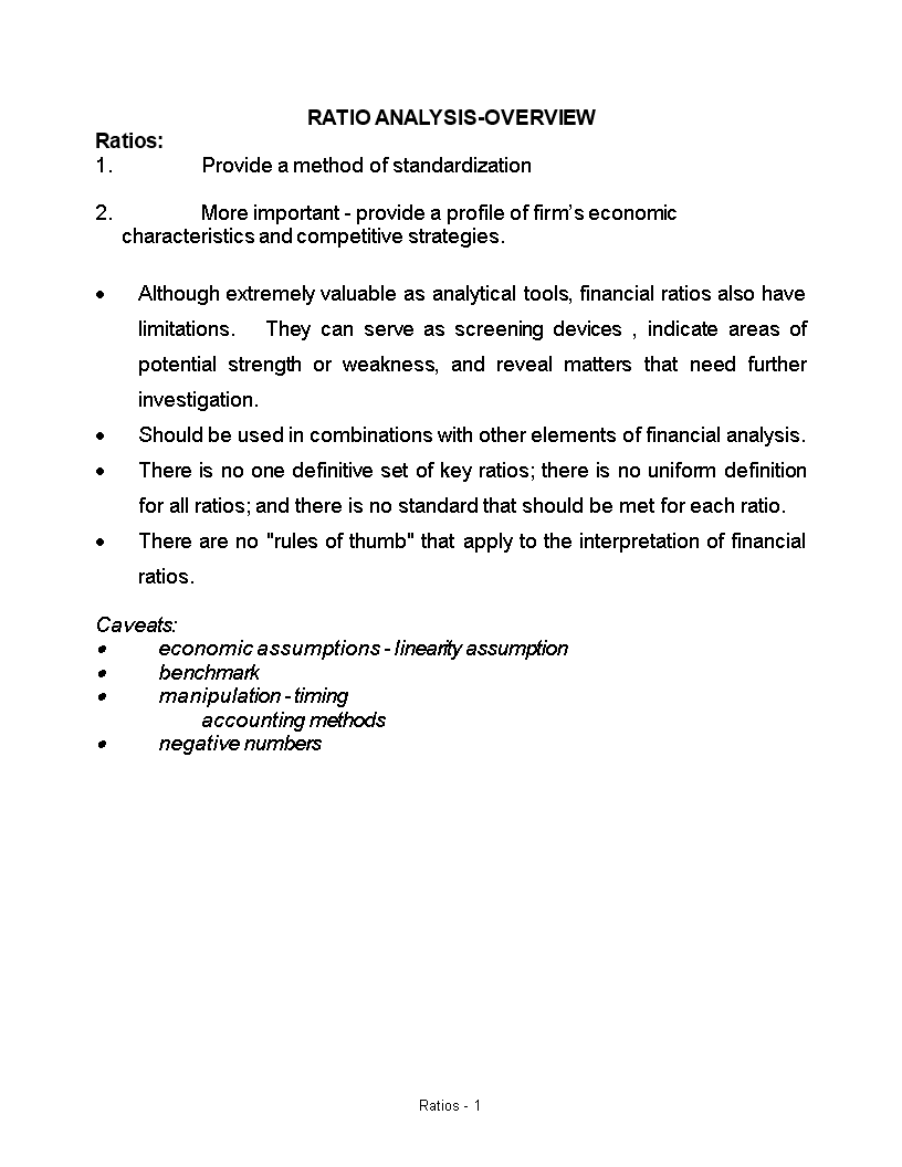 common size financial statement analysis template