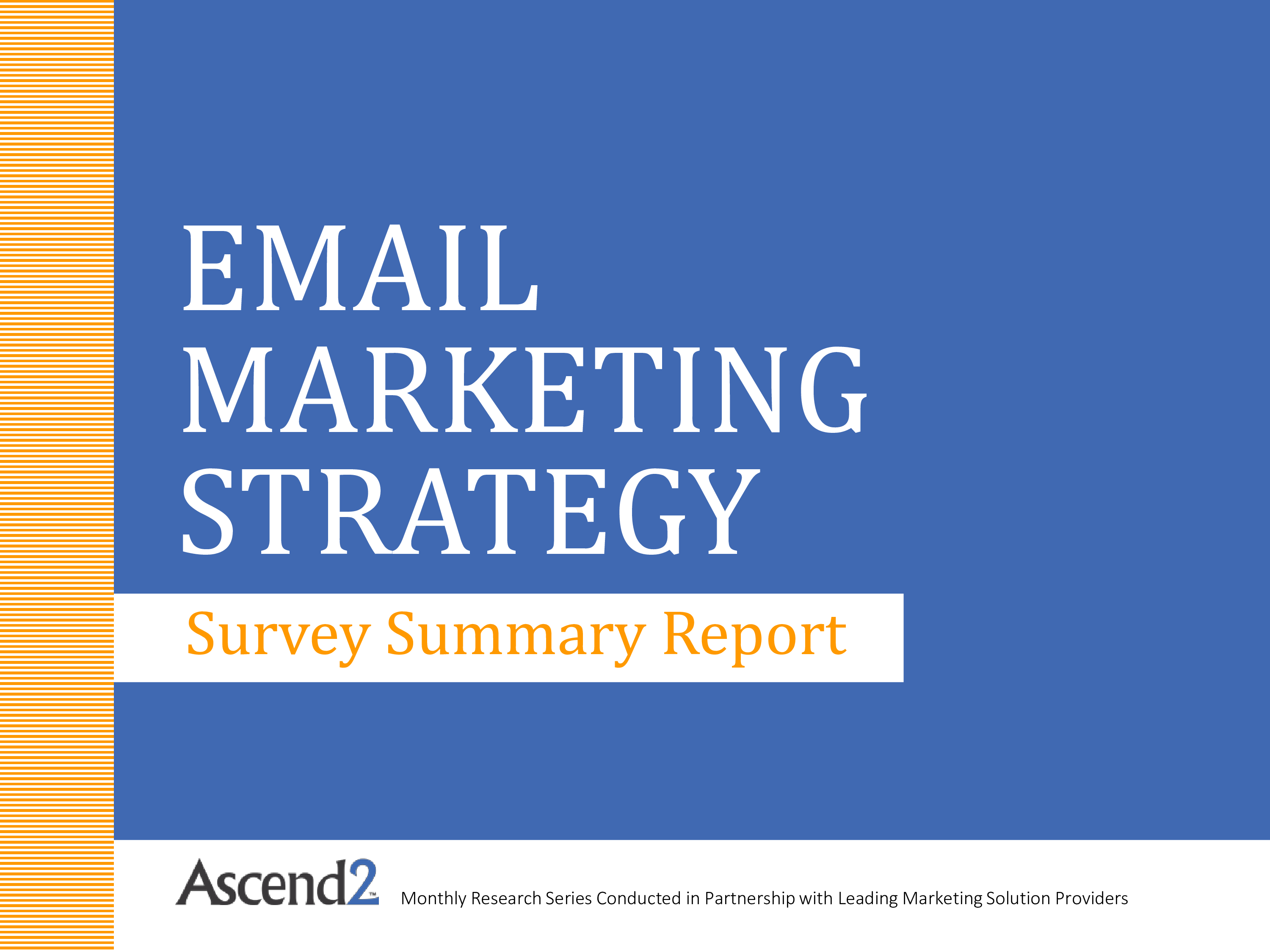email marketing strategy survey summary report Hauptschablonenbild