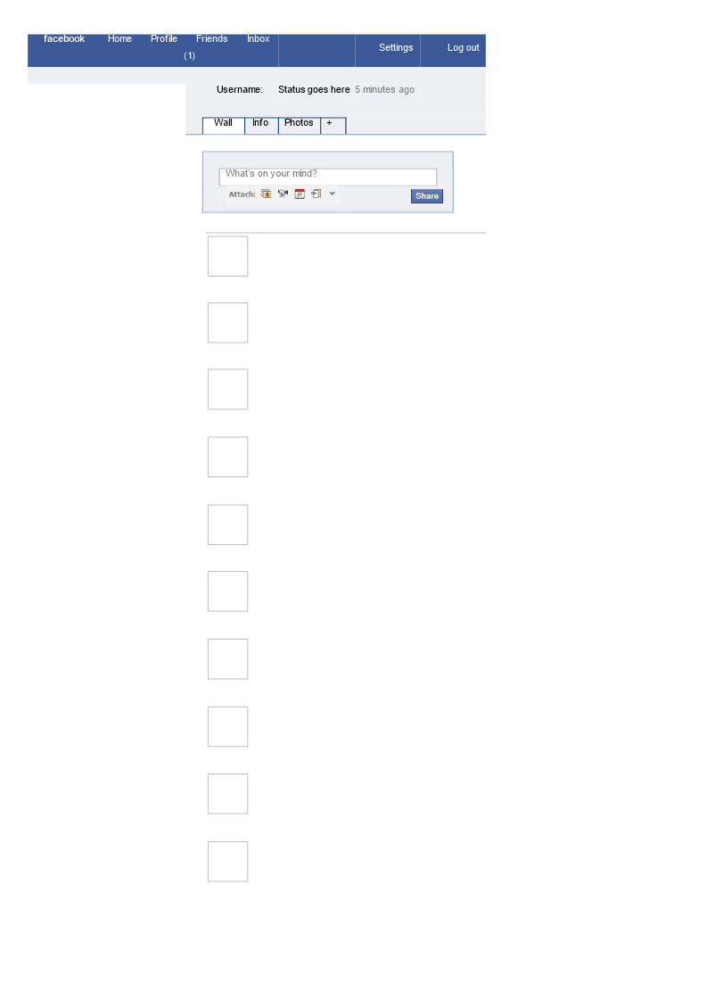 empty facebook page plantilla imagen principal