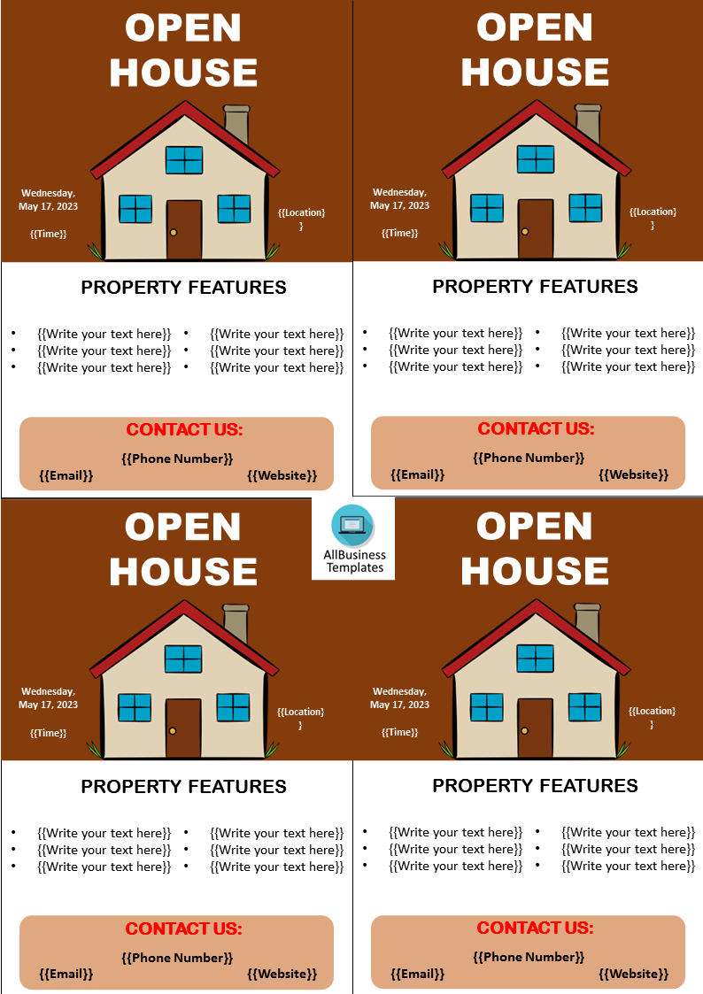 Open House Pamphlet 模板