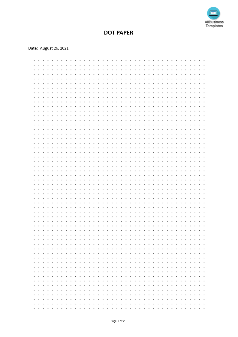 dot paper template