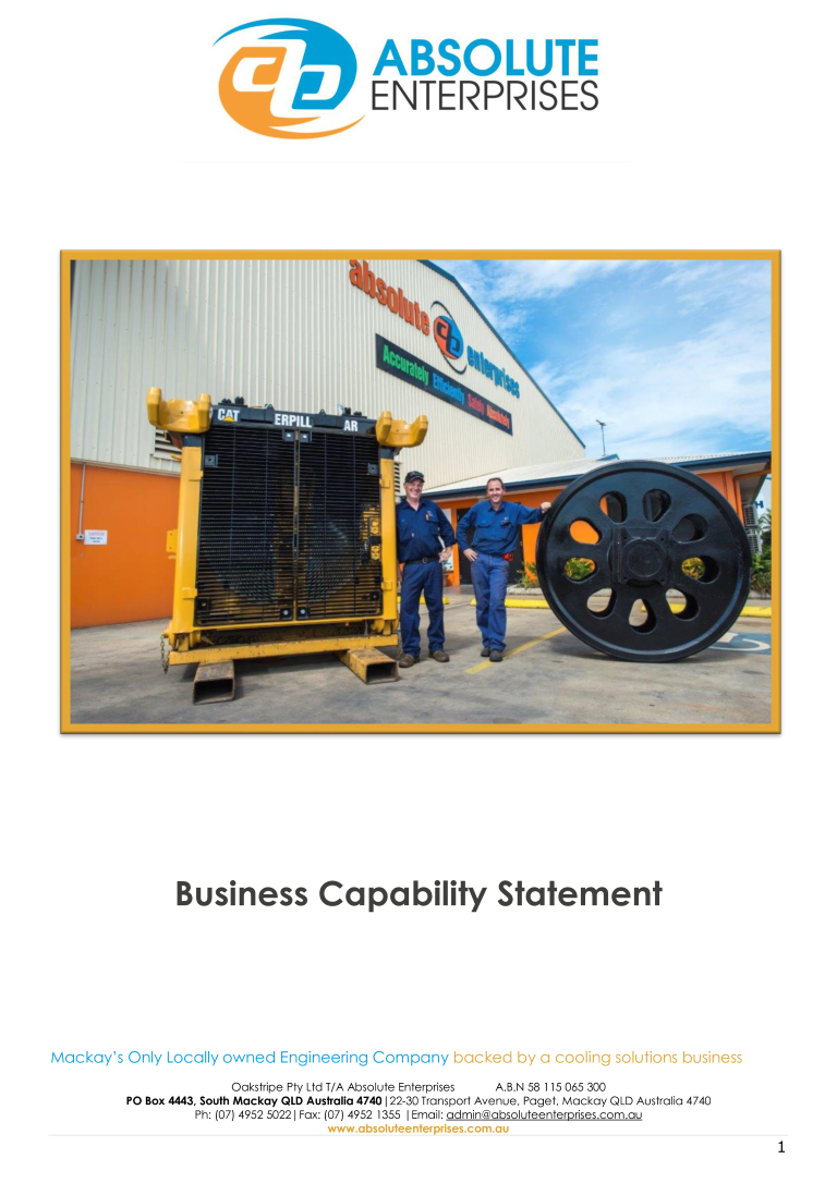 business capability statement Hauptschablonenbild