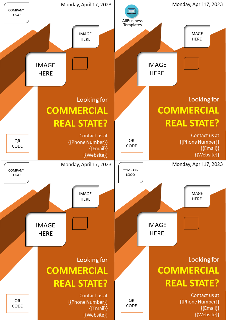 commercial real estate flyer modèles