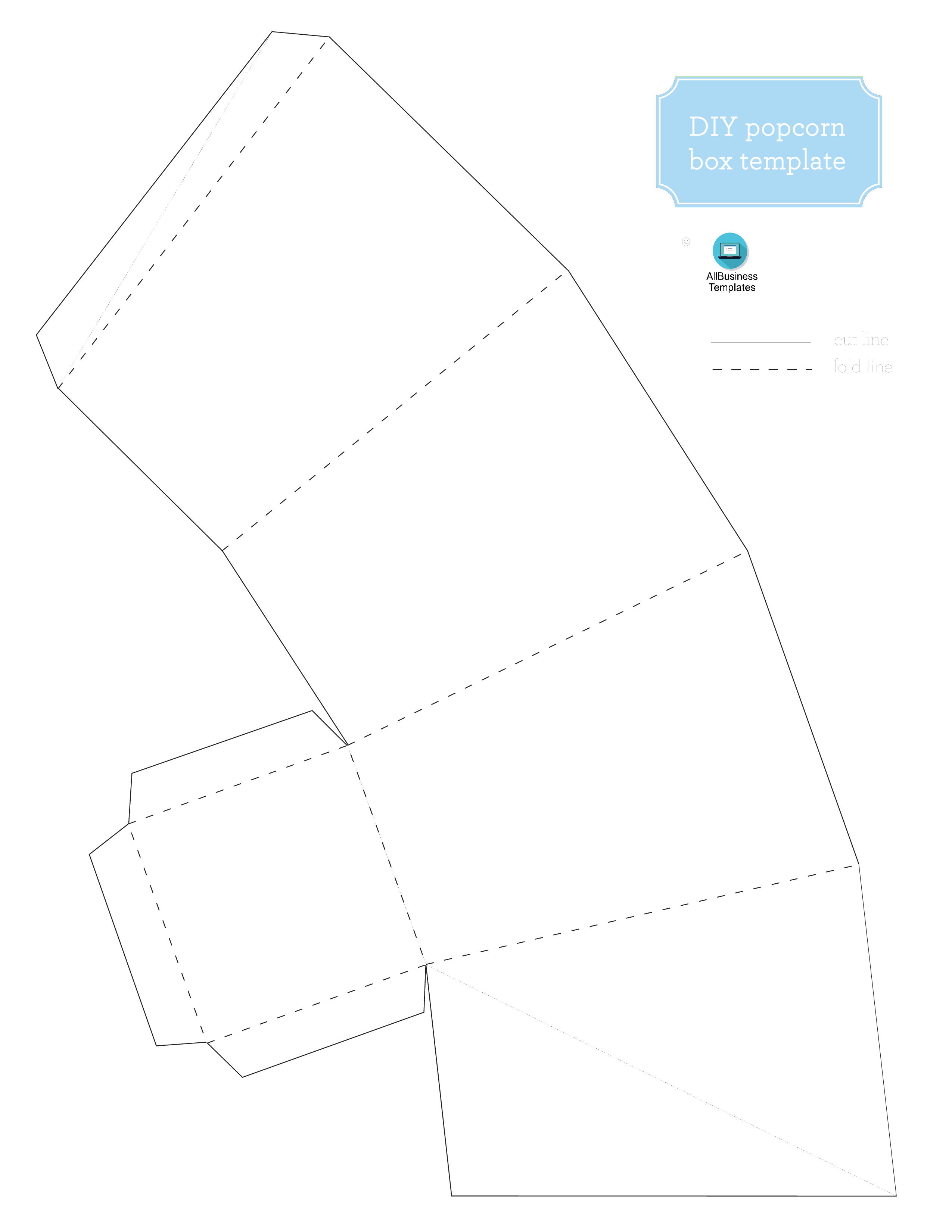 Template ng Popcorn Box PDF main image