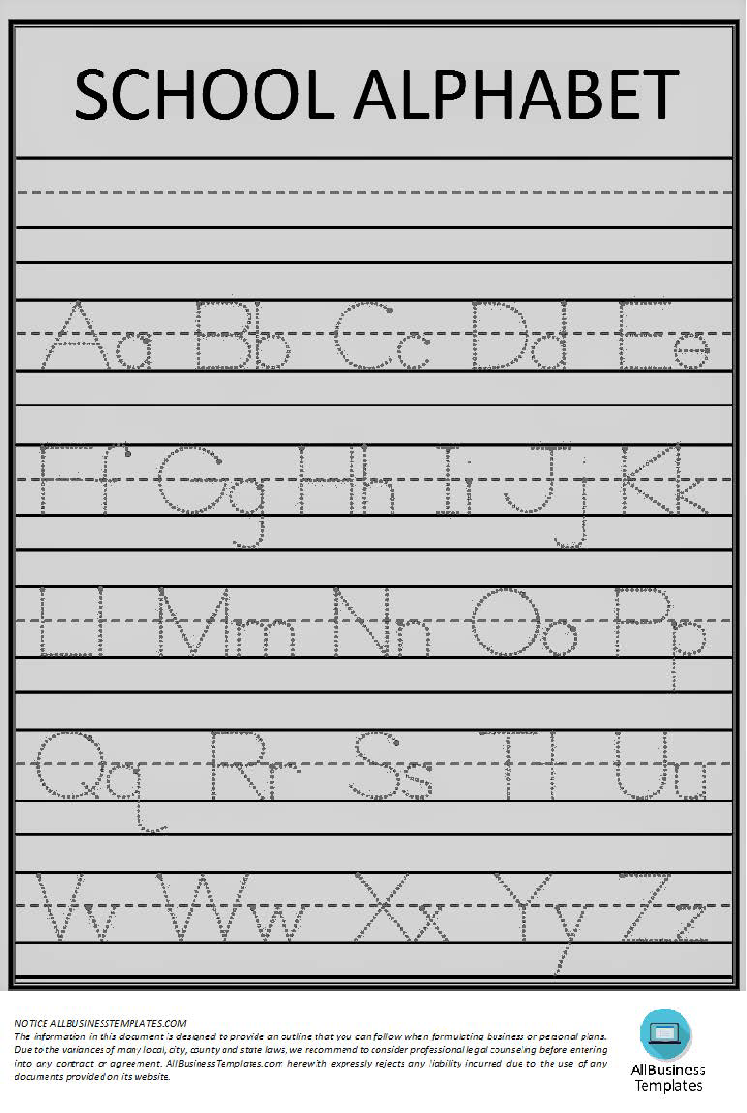 Learn how to write alphabet preschool 模板