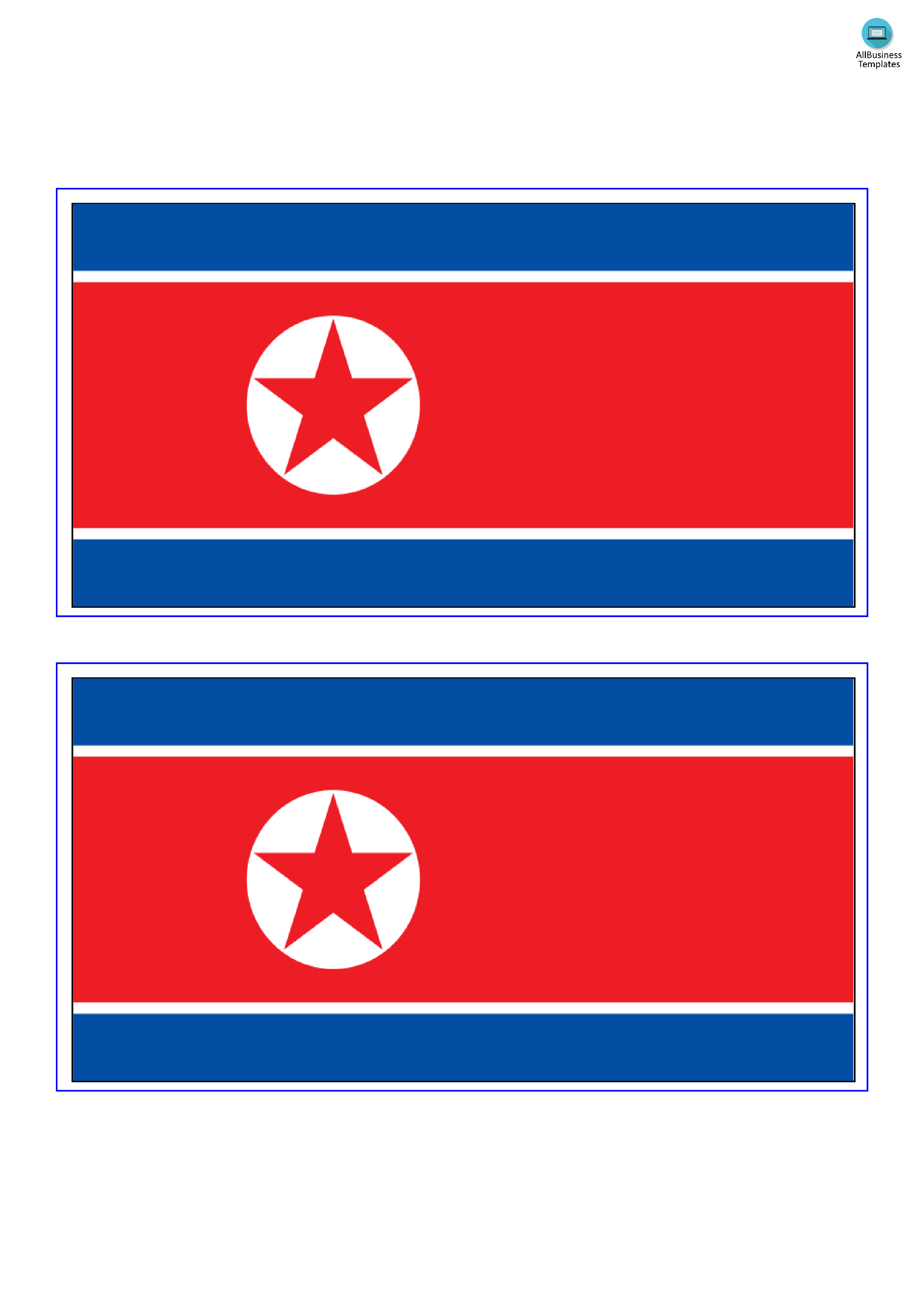 North Korea Flag 模板