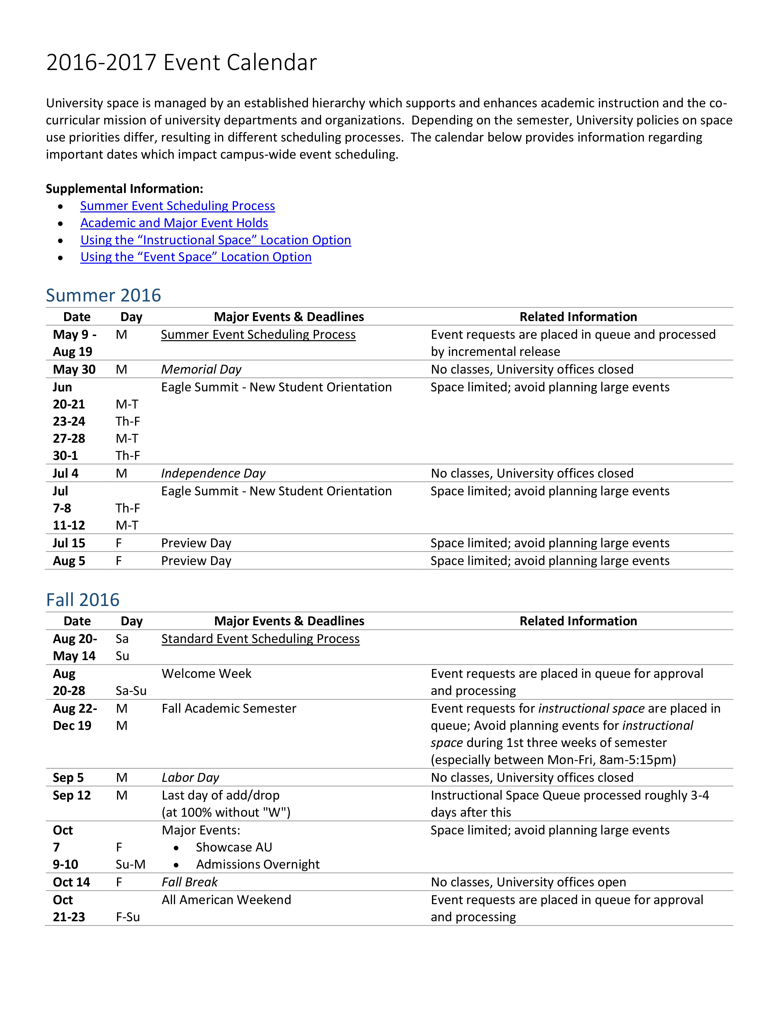 Event Planning Calendar main image