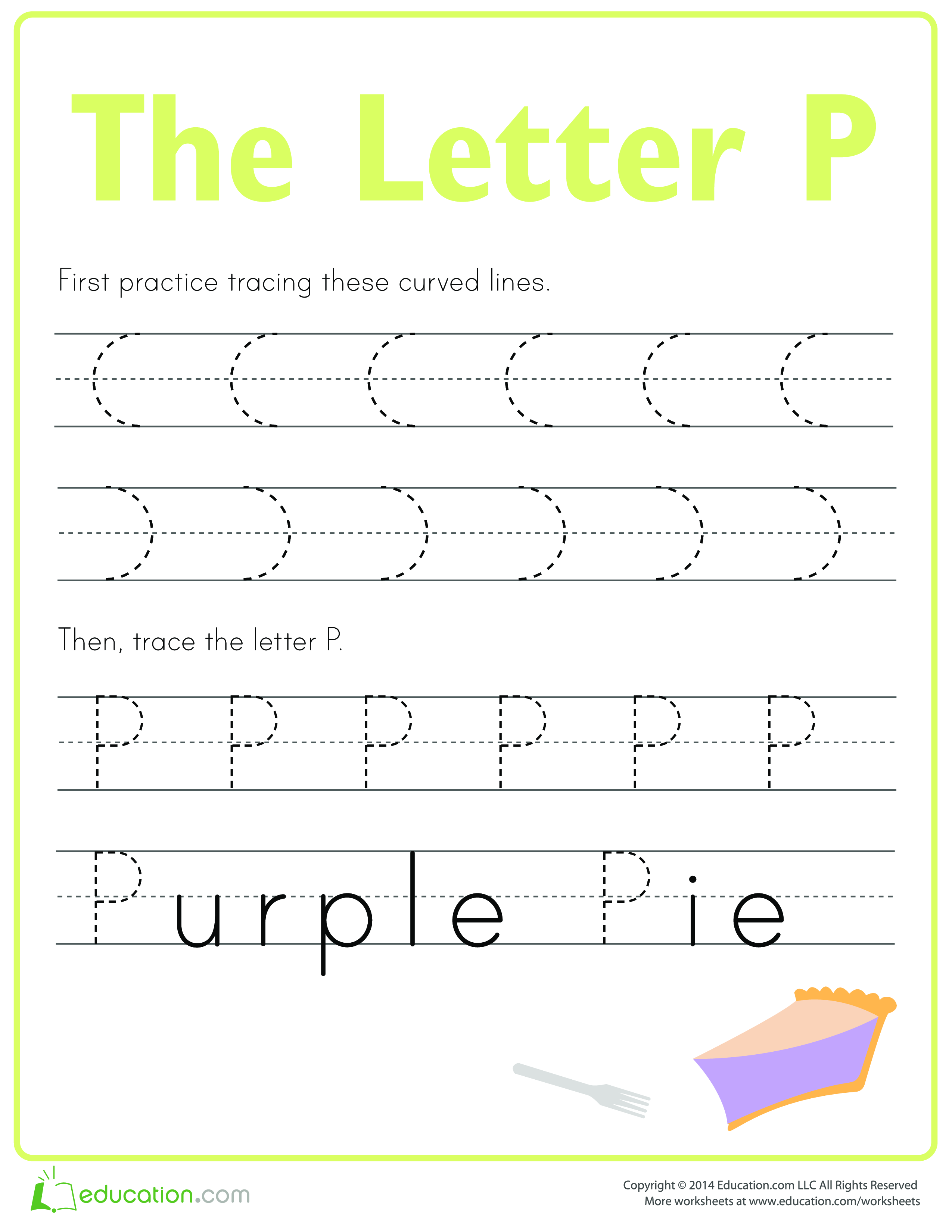 Learn to write letter P main image
