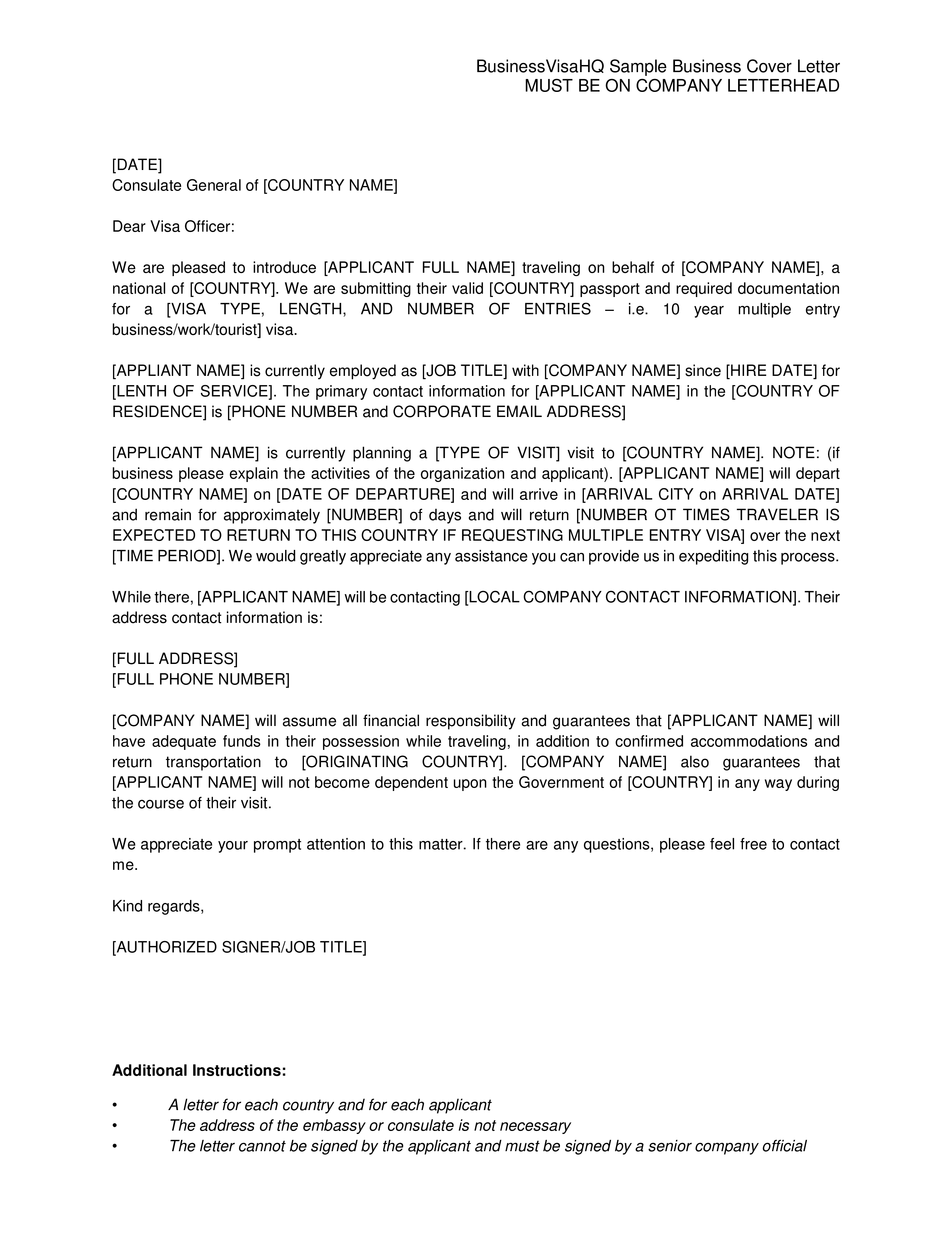 Kostenloses Sample Business Cover Letter