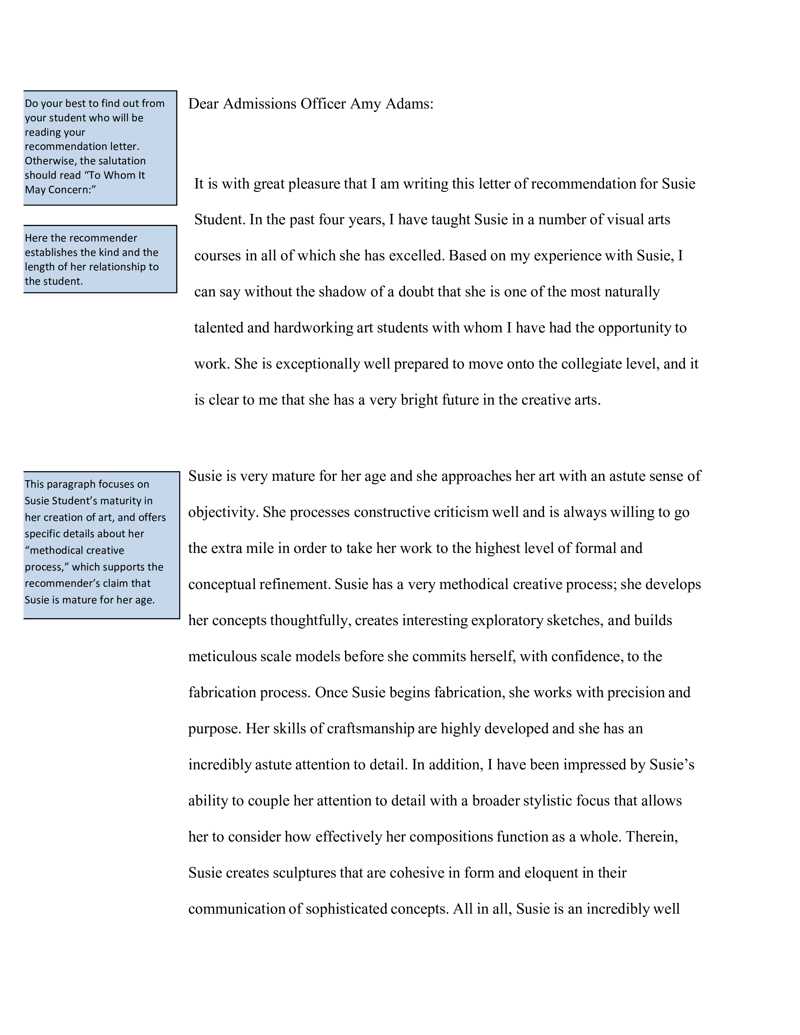 high school admission recommendation letter voorbeeld afbeelding 