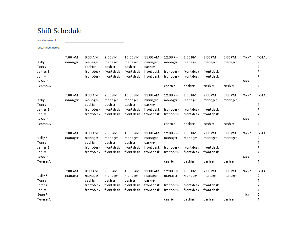 dupont shift schedule excel Hauptschablonenbild