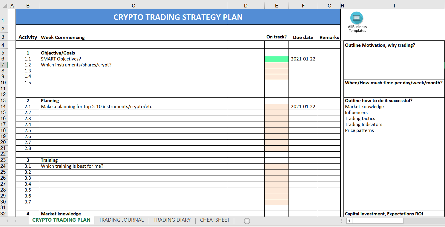 crypto trading business plan