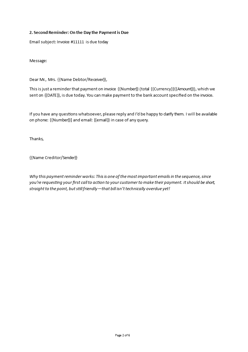 Pending Payment Request Letter | Templates at allbusinesstemplates.com