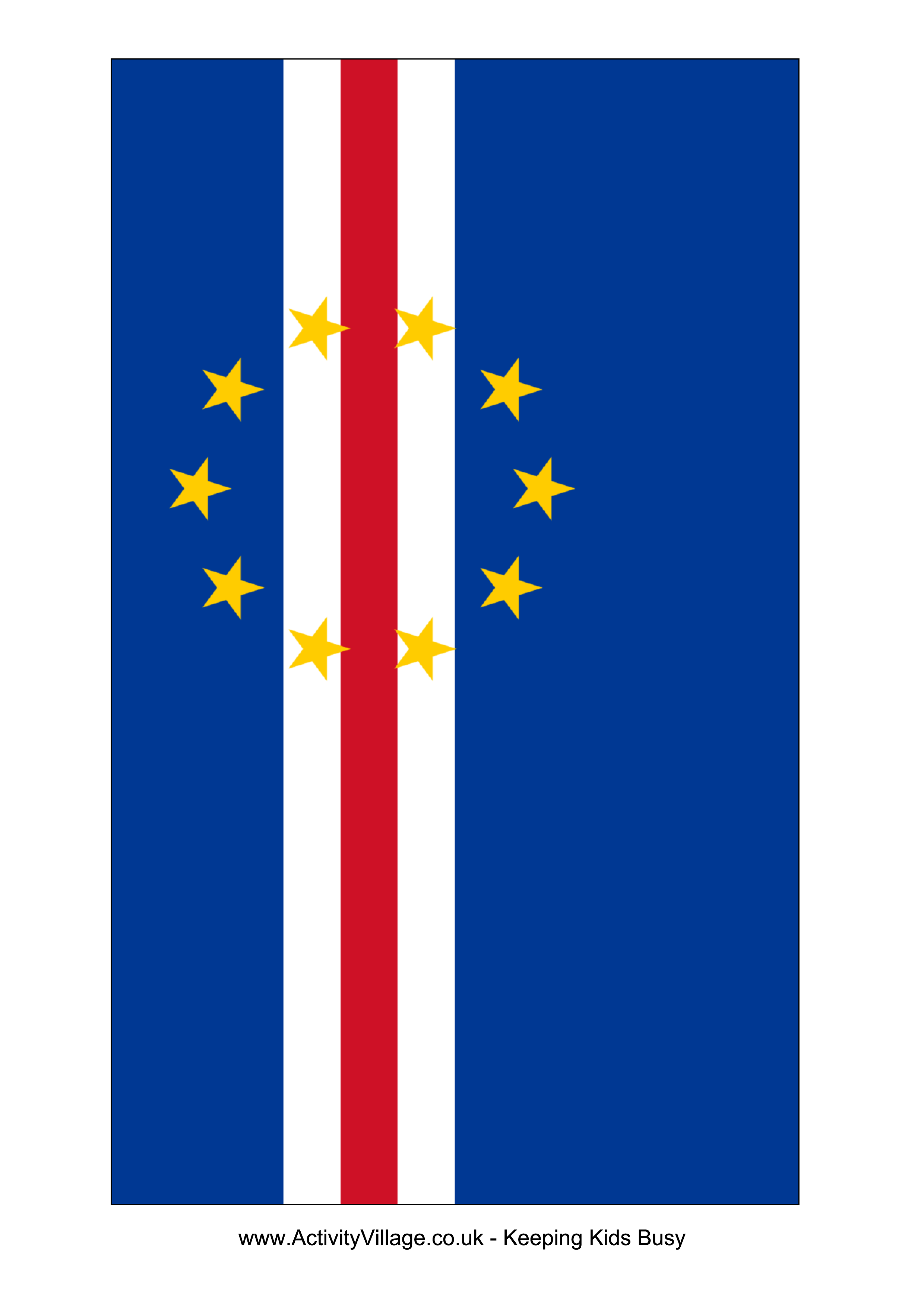 Cape Verde Flag 模板