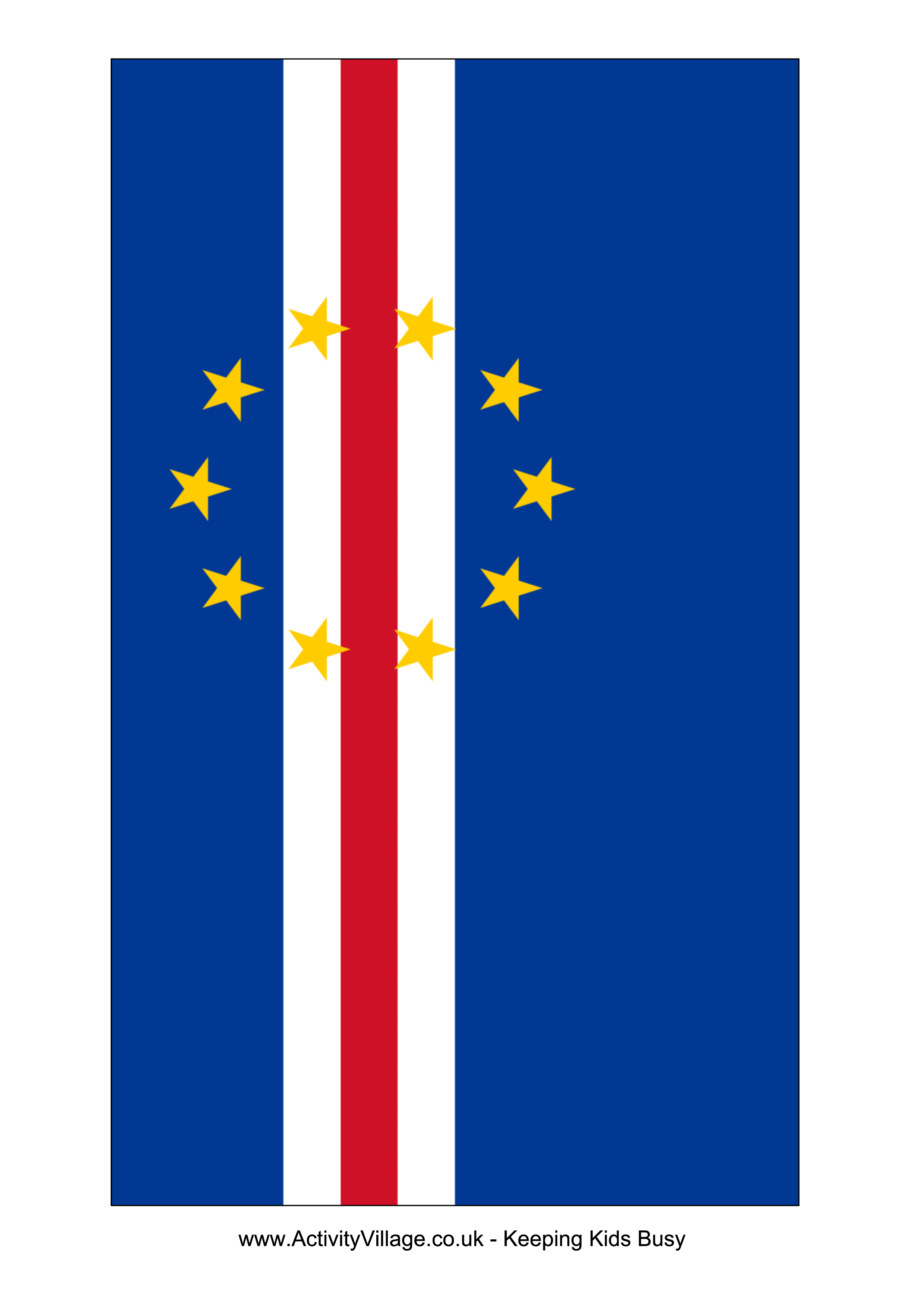 cape verde flag Hauptschablonenbild